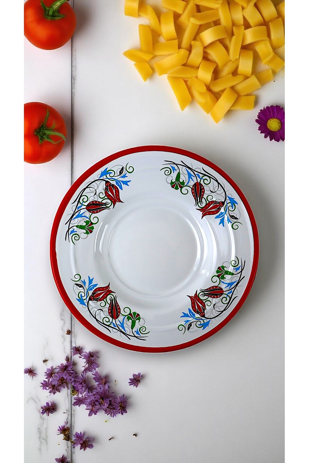 29 No Emaye Makarna Tabağı Tabak Servis Yemek Kamp Piknik.çeyiz Çukur Tabak