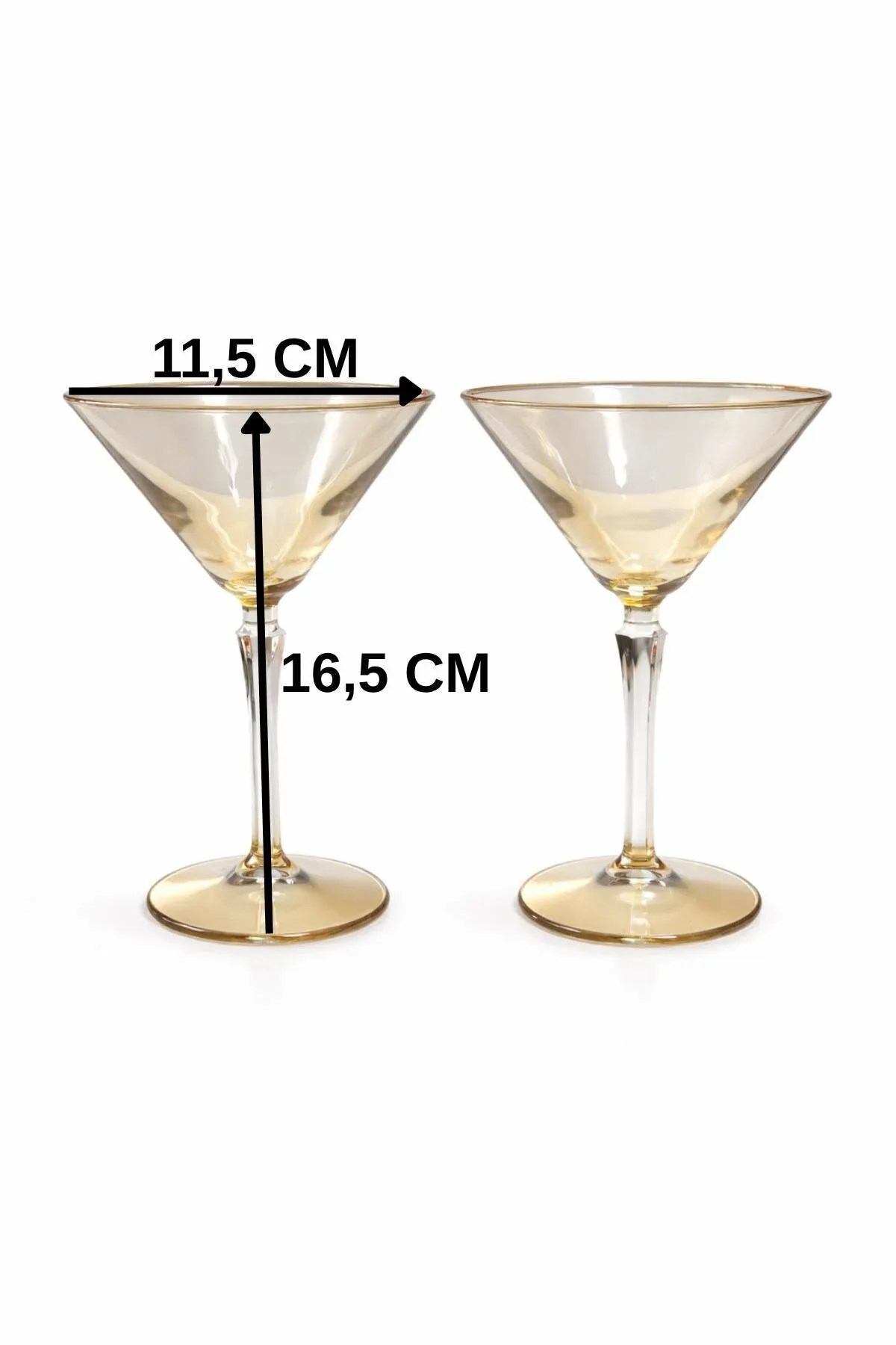 2'li Ayaklı Cam Martini Bardağı – Kokteyl ve Tatlı Sunum Kadehi