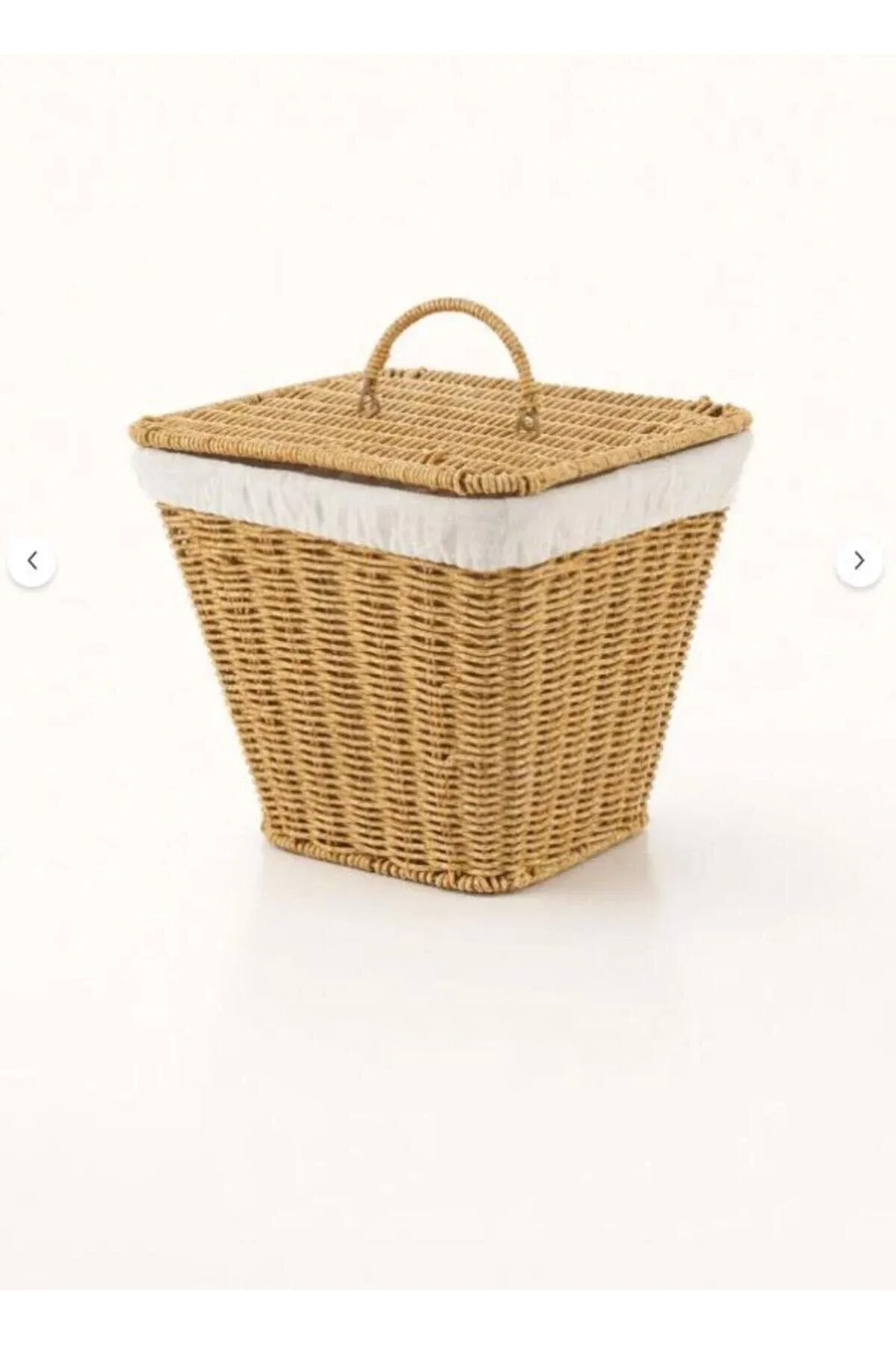 2'li Set Kapaklı Rattan Sepet 22,5x25 Cm – Patates Soğan Sepeti