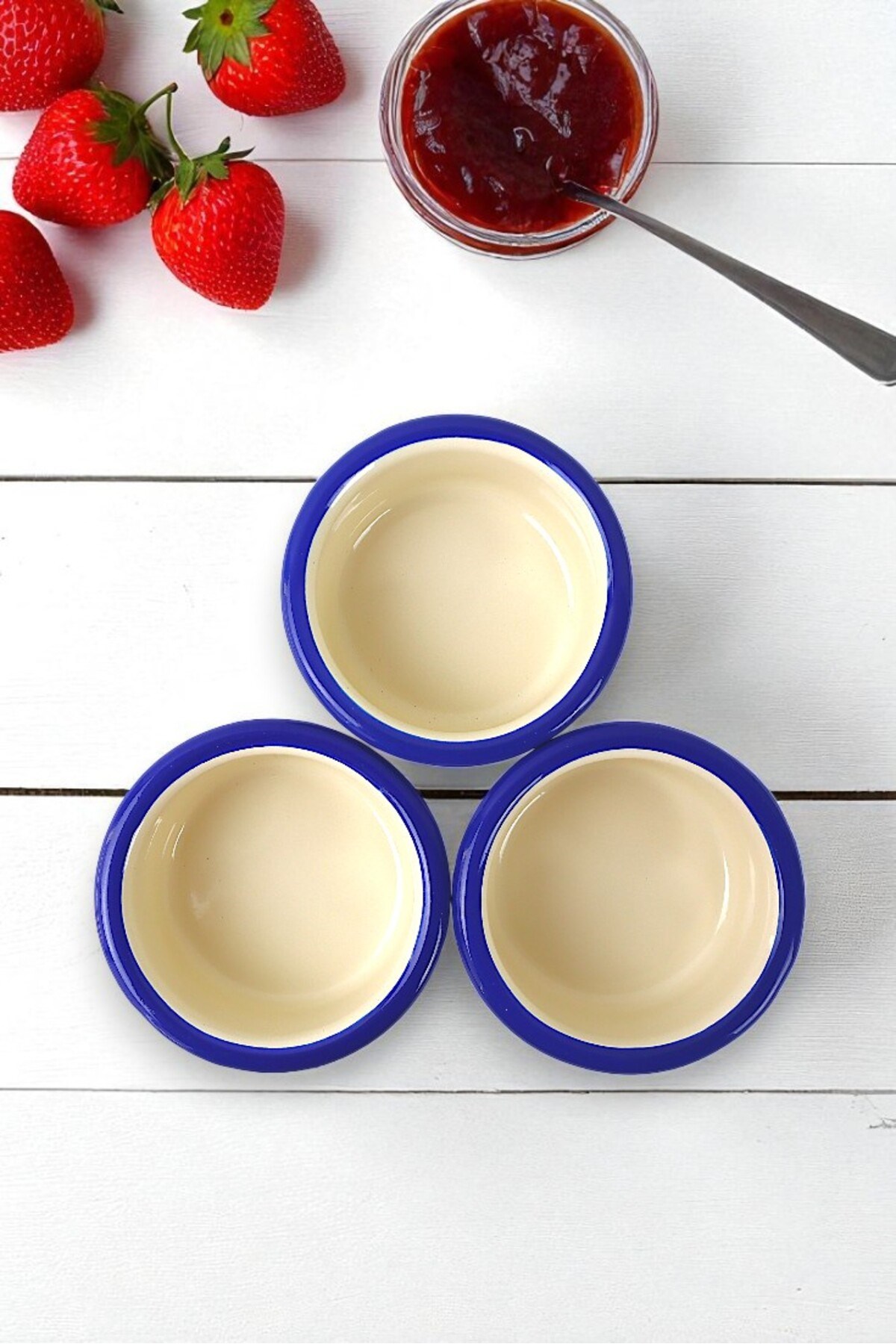 3 Parça 10Cm Emaye Dik Tabak Set , Kahvaltı Tabağı, Reçellik, Zeytin, Peynir Tabağı, Çeyiz, Hediye
