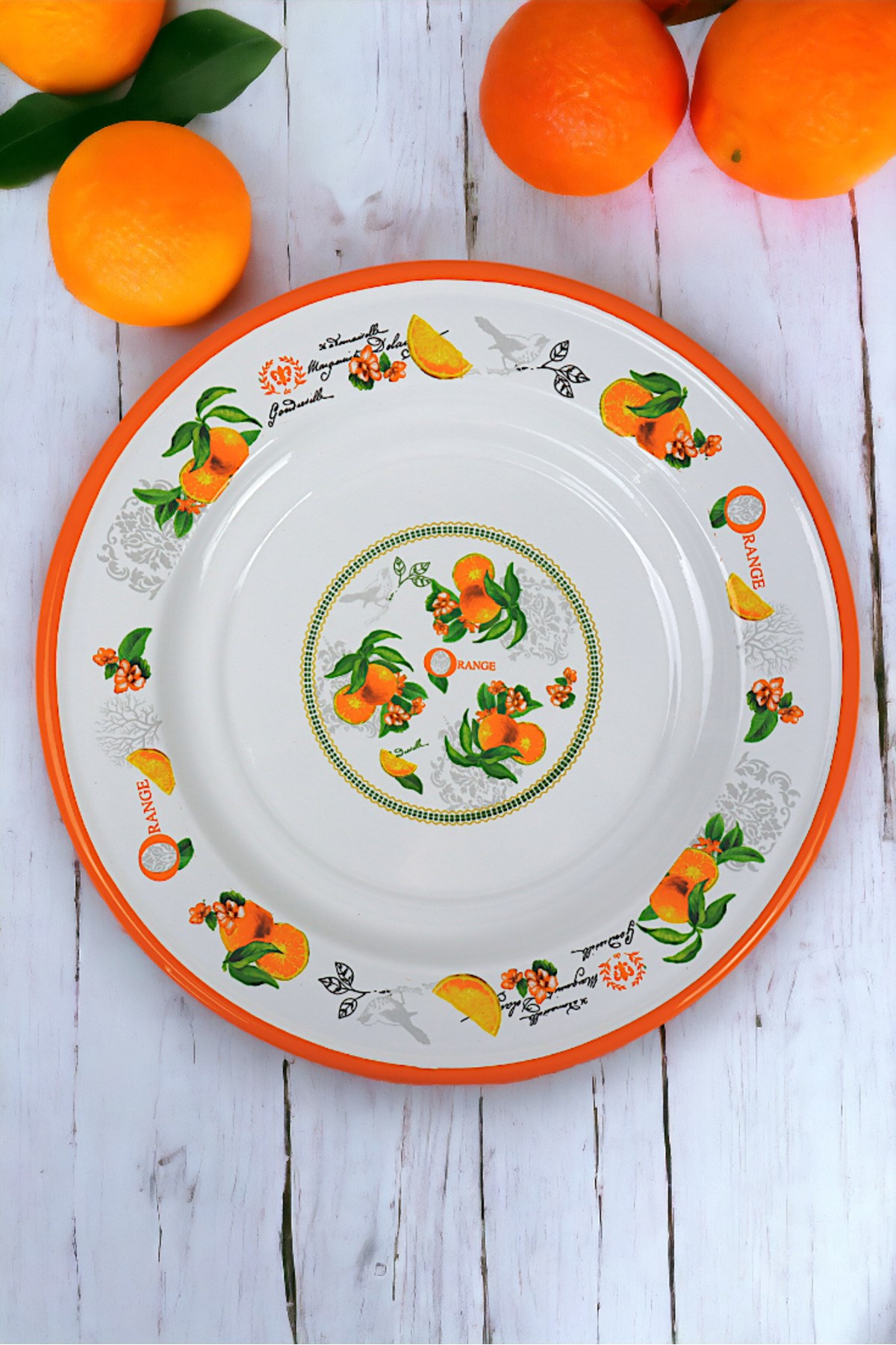 30 No 30 Cm Emaye Yemek Tabağı Tabak Servis Yemek Kamp Piknik, Çeyiz, Hediye
