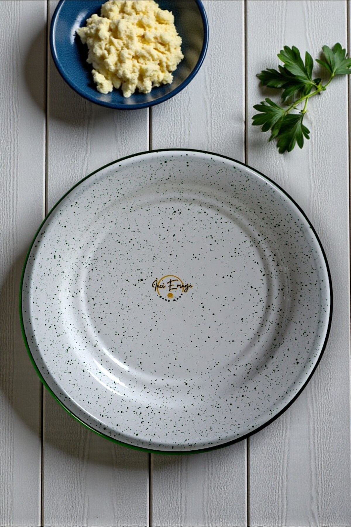 30 No 30 Cm Emaye Yemek Tabağı Tabak Servis Yemek Kamp Piknik, Çeyiz, Hediye