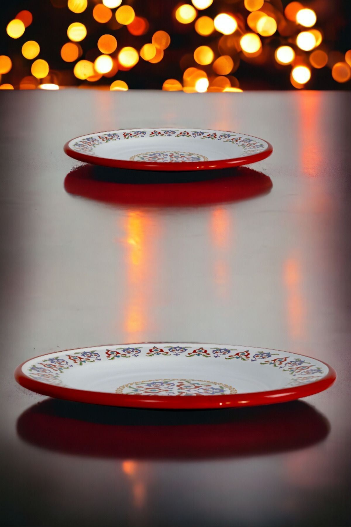 30 No 30 Cm Emaye Yemek Tabağı Tabak Servis Yemek Kamp Piknik