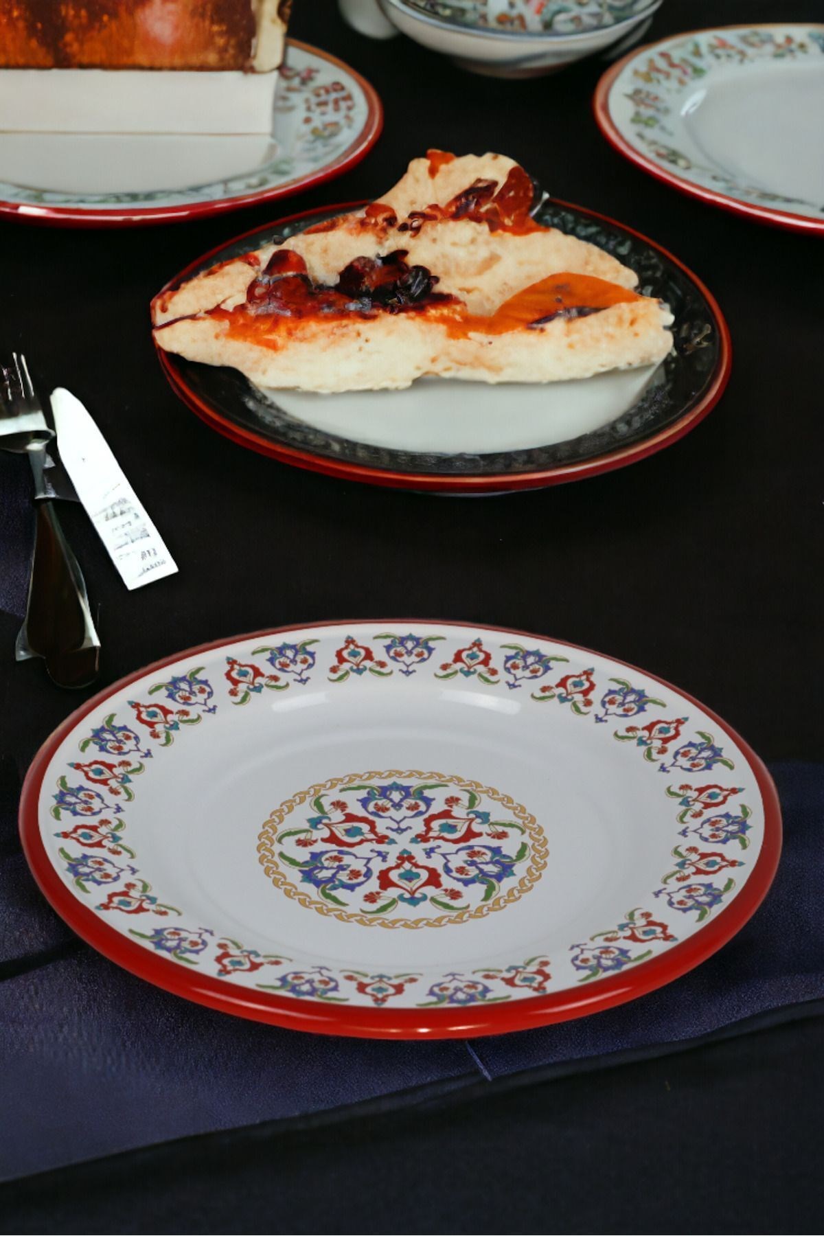 30 No 30 Cm Emaye Yemek Tabağı Tabak Servis Yemek Kamp Piknik