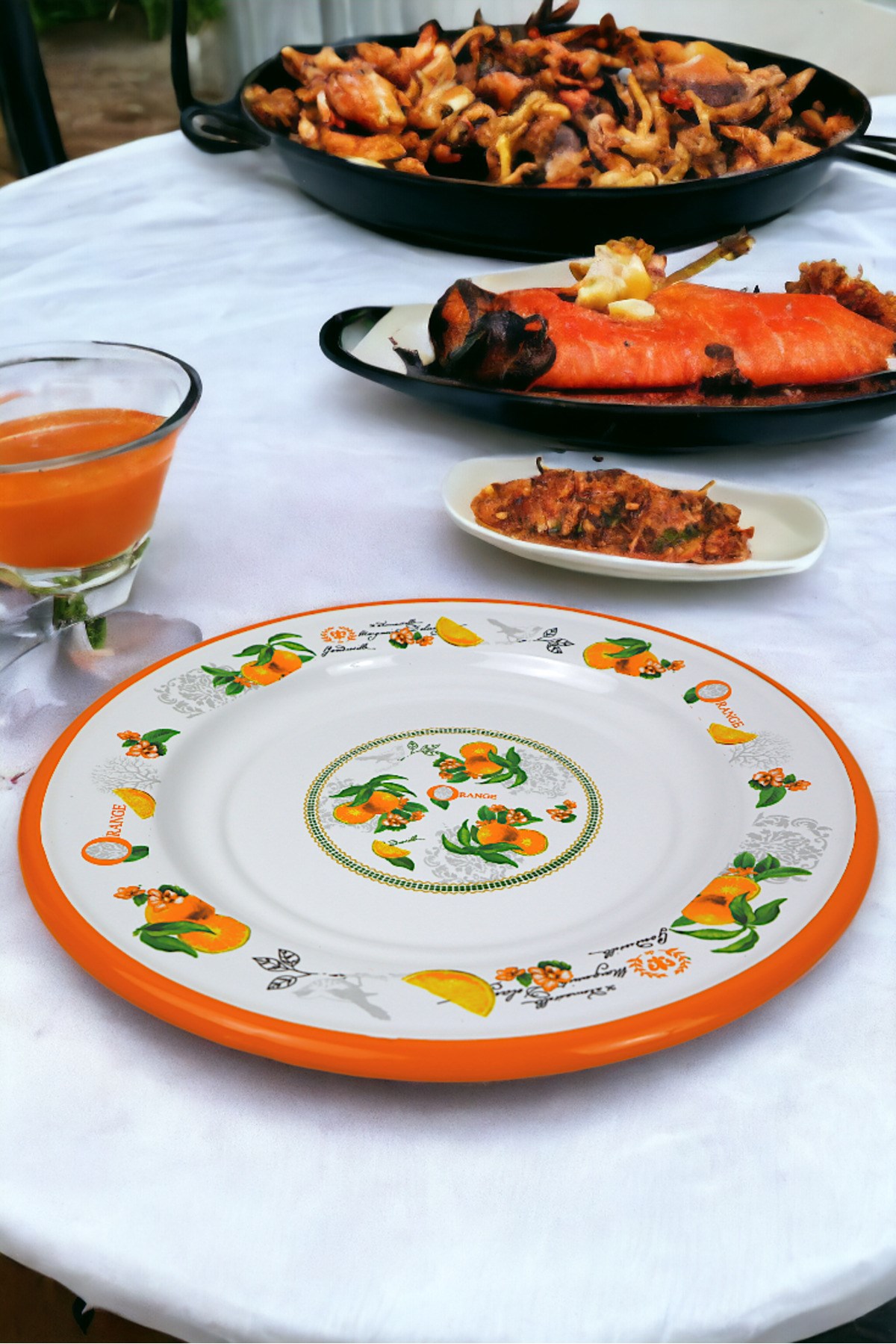 30 No 30 Cm Emaye Yemek Tabağı Tabak Servis Yemek Kamp Piknik, Çeyiz, Hediye