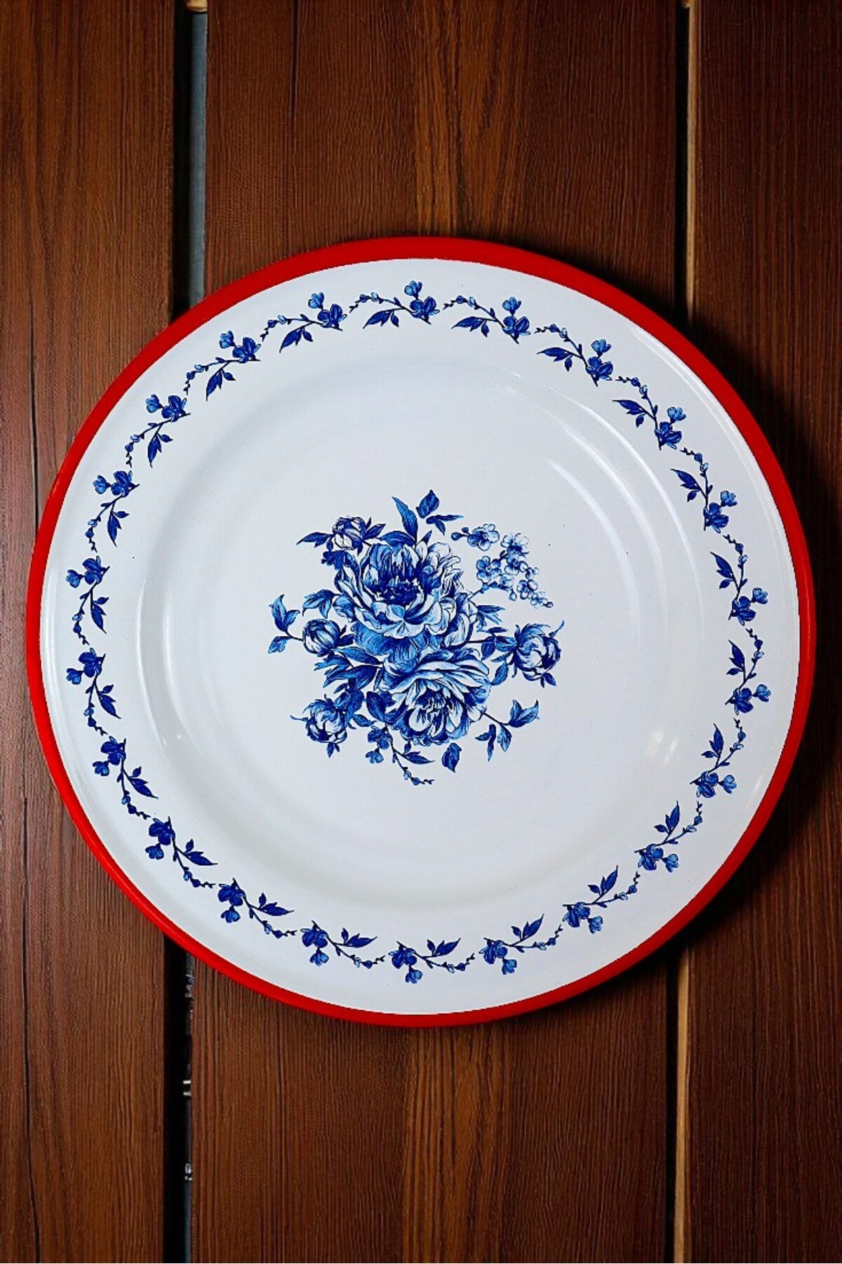 30 No 30 Cm Emaye Yemek Tabağı Tabak Servis Yemek Kamp Piknik, Çeyiz, Hediye