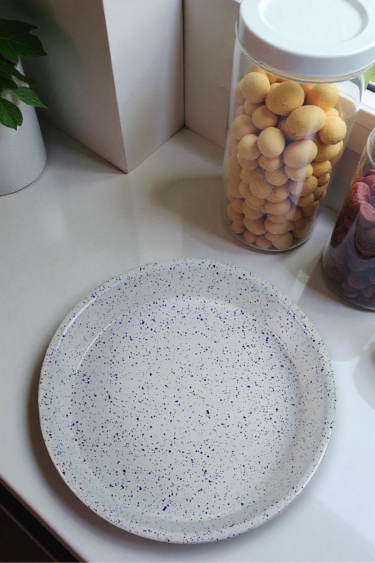 30 No Emaye Fırın Tepsi Yuvarlak Tepsi ~30 Cm