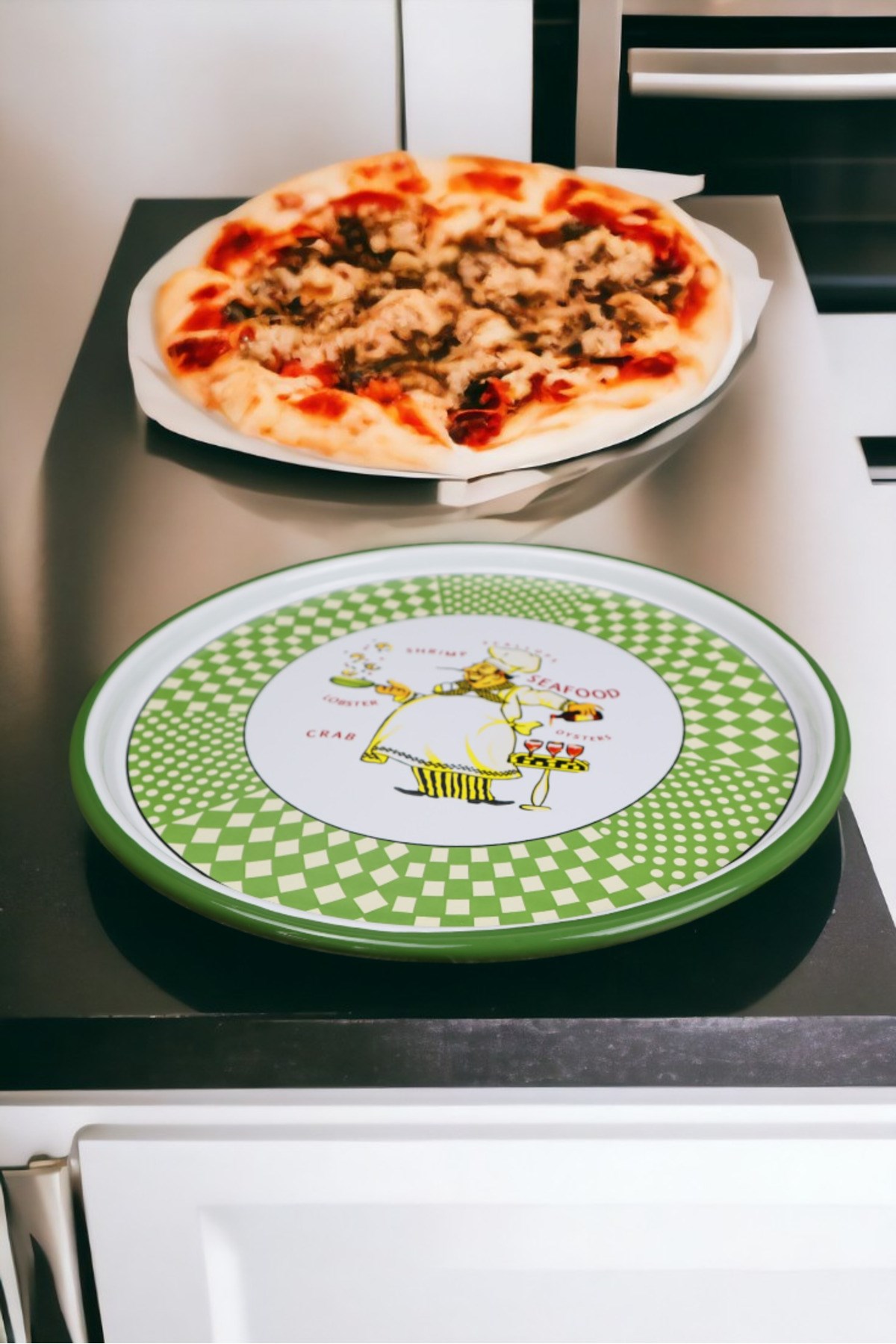 30 No Pizza Tabağı Tepsisi Supla Pasta Tabağı Servis Tabağı Fırın Tepsisi 30 Cm