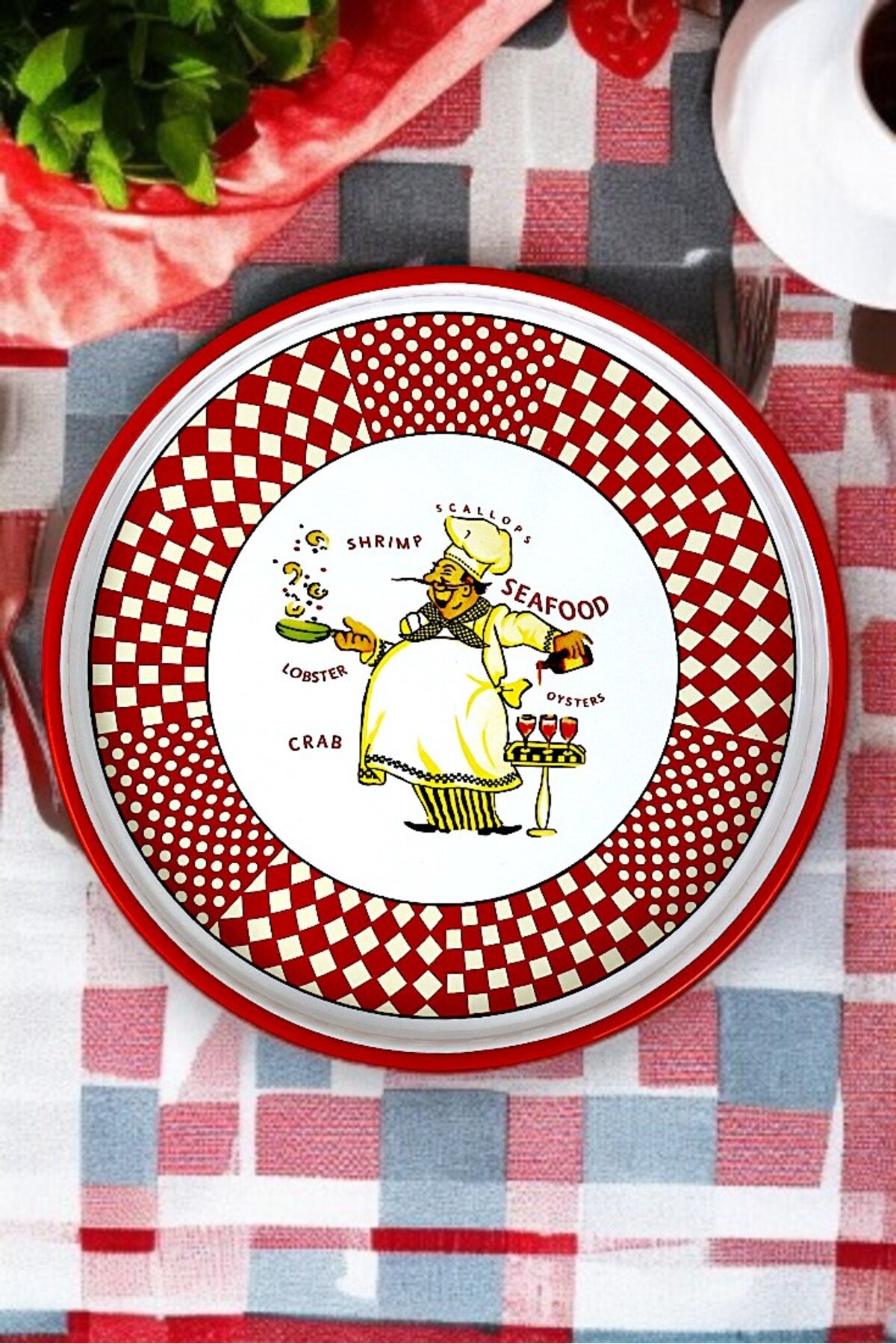 30 No Pizza Tabağı Tepsisi Supla Pasta Tabağı Servis Tabağı Fırın Tepsisi 30 Cm
