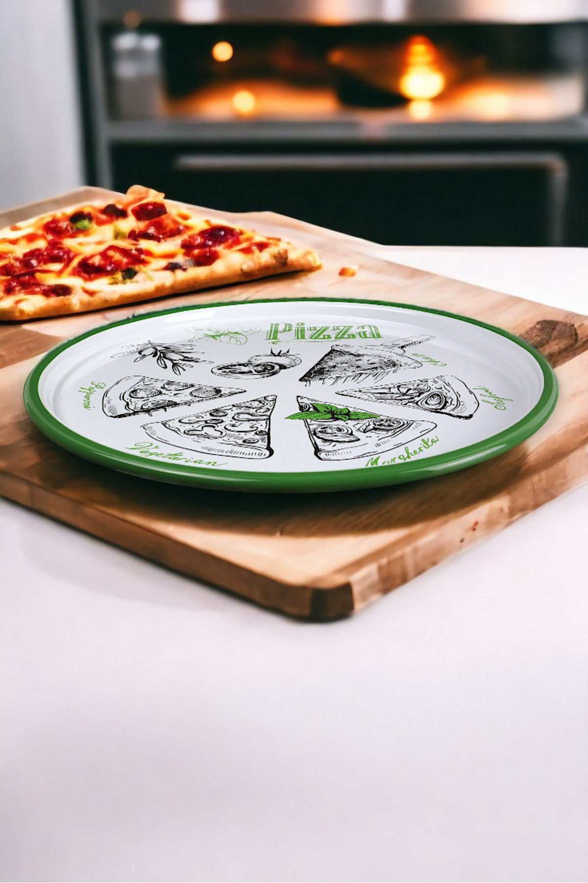 30 No Pizza Tabağı Tepsisi Supla Pasta Tabağı Servis Tabağı Fırın Tepsisi 30 Cm