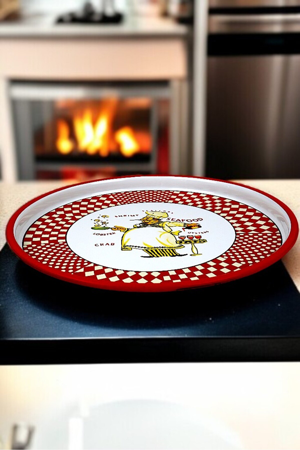 30 No Pizza Tabağı Tepsisi Supla Pasta Tabağı Servis Tabağı Fırın Tepsisi 30 Cm
