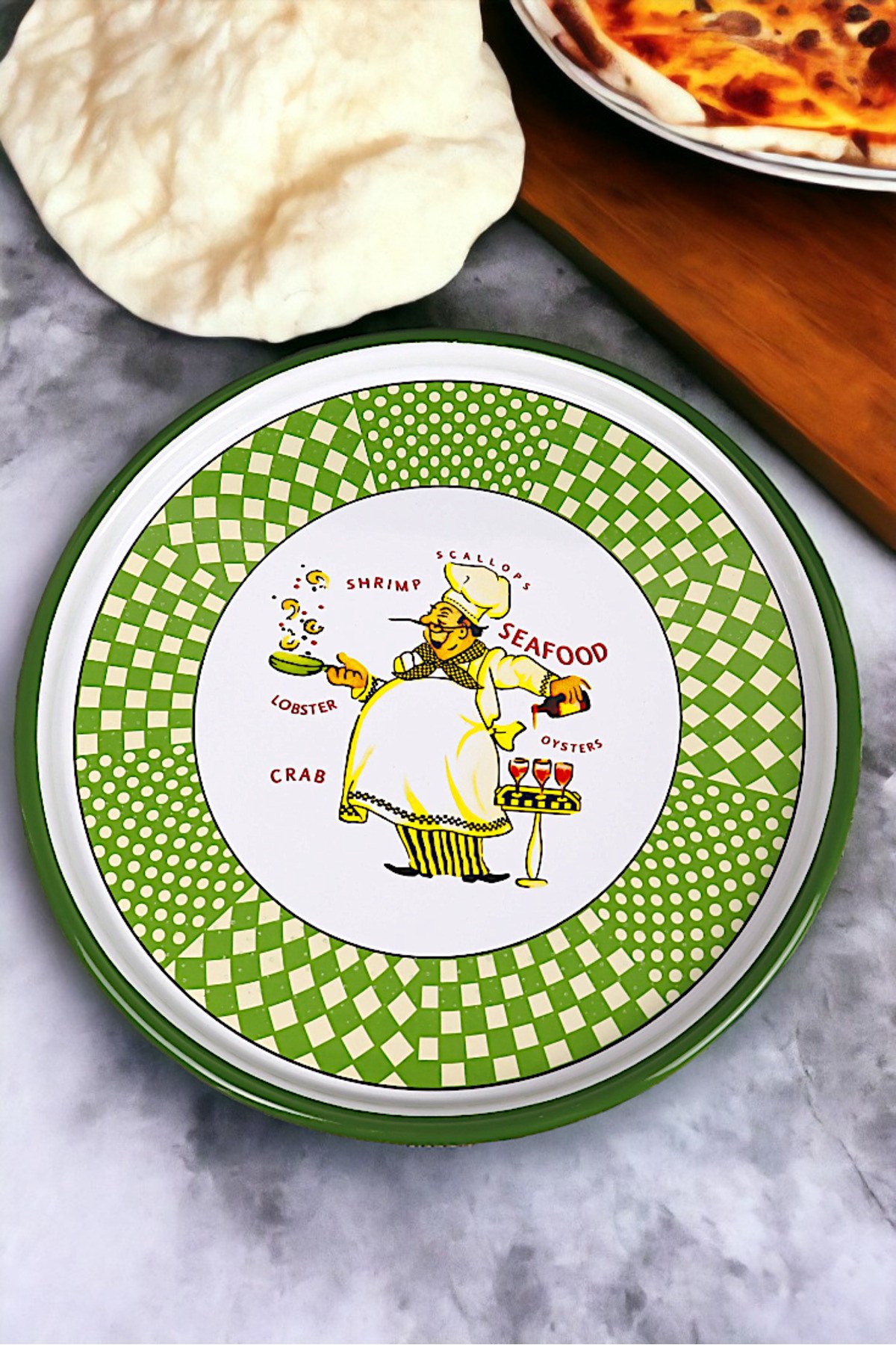30 No Pizza Tabağı Tepsisi Supla Pasta Tabağı Servis Tabağı Fırın Tepsisi 30 Cm