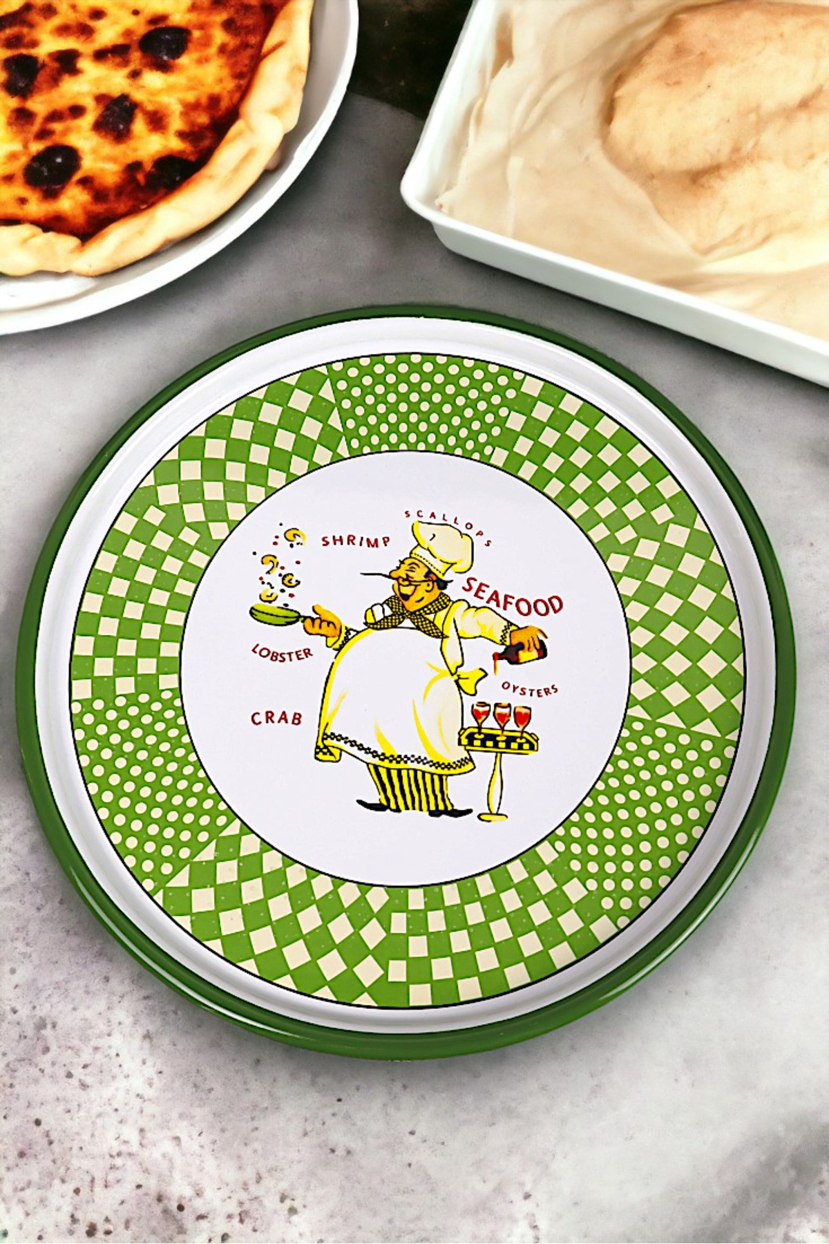 30 No Pizza Tabağı Tepsisi Supla Pasta Tabağı Servis Tabağı Fırın Tepsisi 30 Cm
