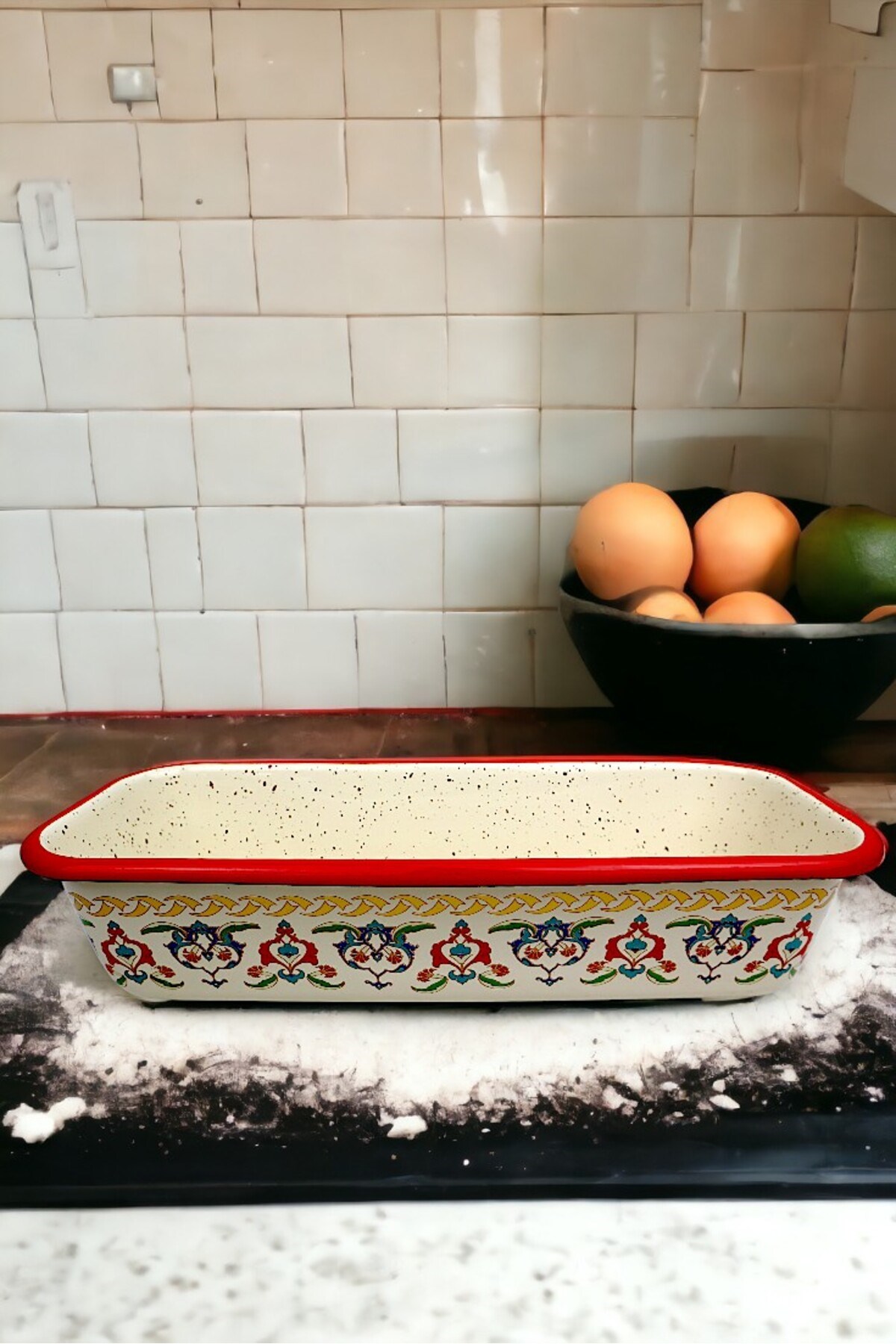 30/13 Emaye Baton Kek Ekmek Kalıbı 1,7Lt Fırın, Pişirme, Pasta, Çeyiz,
