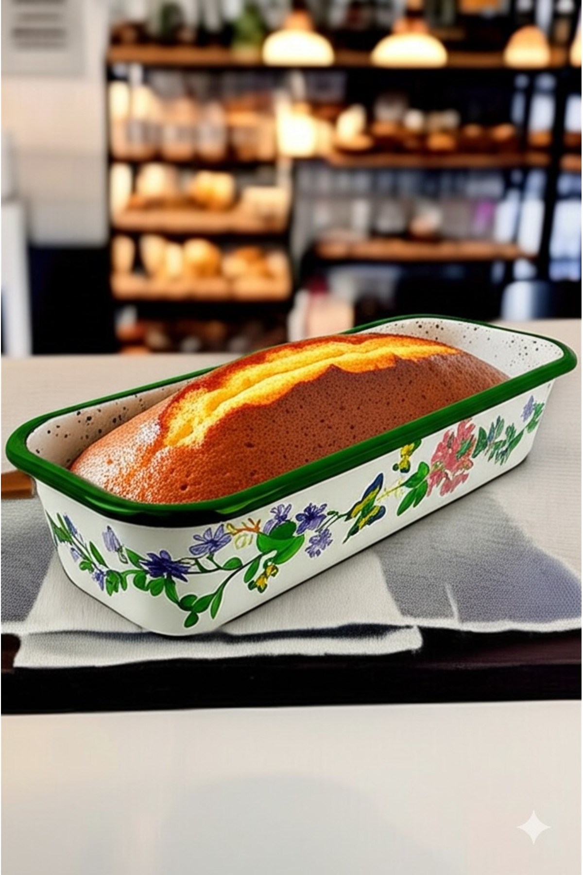 30/13 Emaye Baton Kek Ekmek Kalıbı 1,7Lt Fırın, Pişirme, Pasta, Çeyiz,