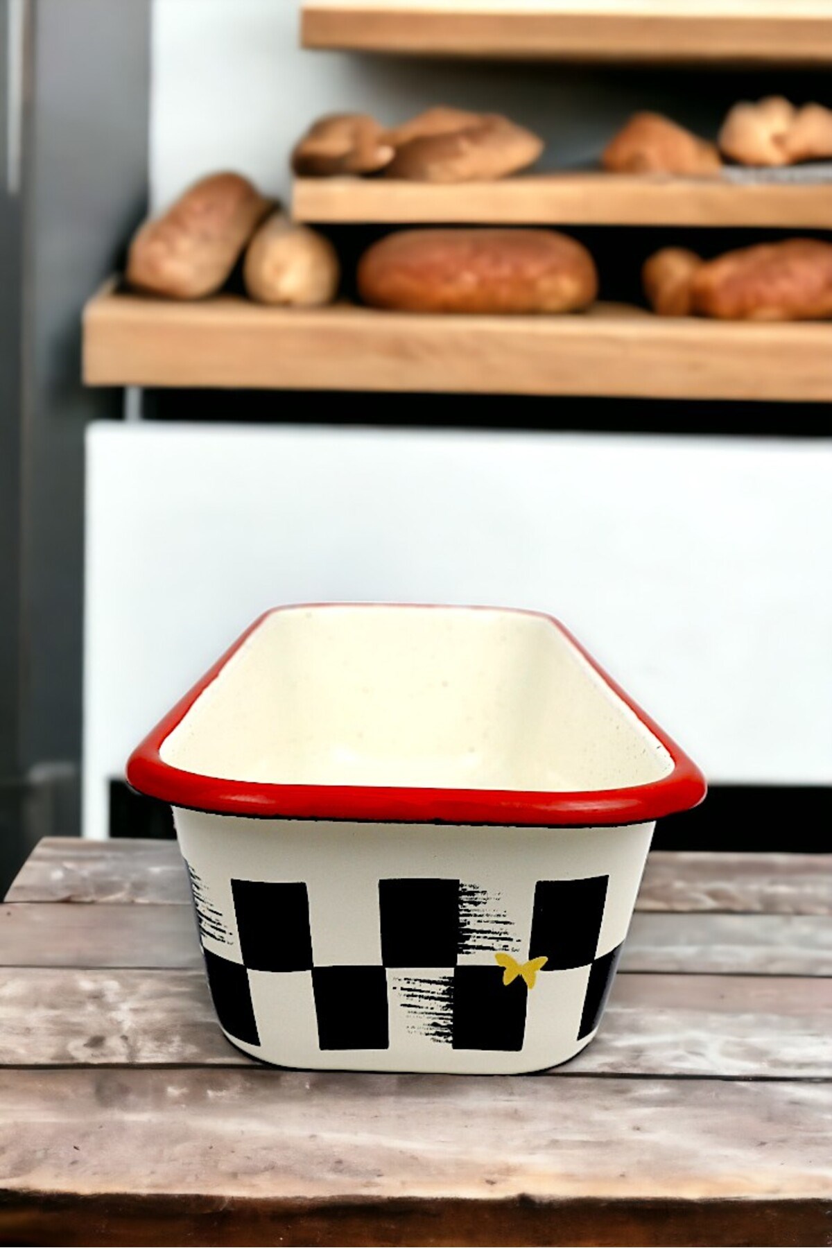30/13 Emaye Baton Kek Ekmek Kalıbı 1,7Lt Fırın, Pişirme, Pasta, Çeyiz,