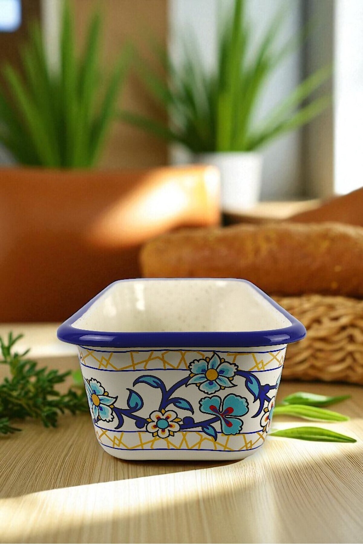 30/13 Emaye Baton Kek Ekmek Kalıbı 1,7Lt Fırın, Pişirme, Pasta, Çeyiz,