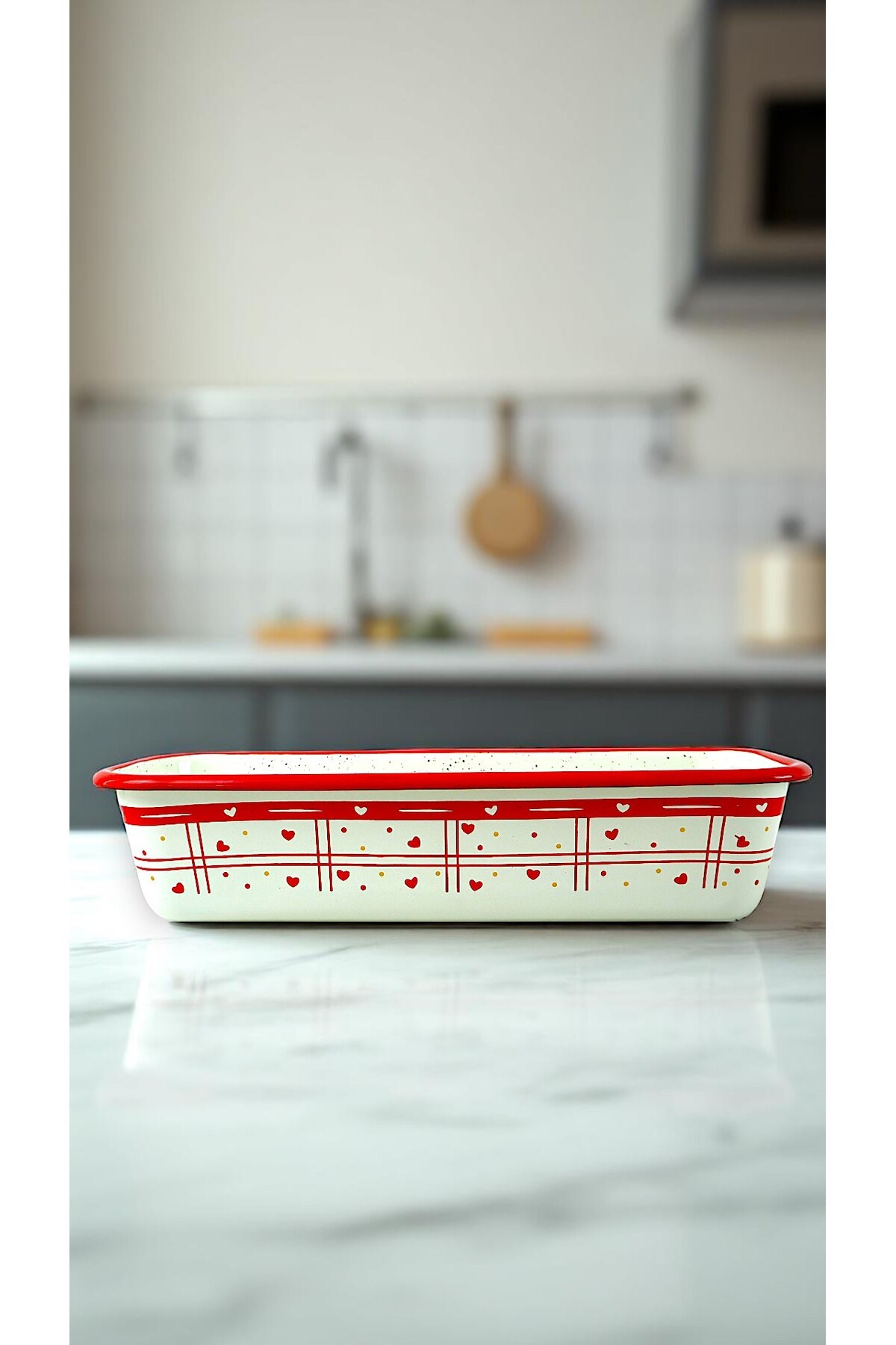 30/13 Emaye Baton Kek Ekmek Kalıbı 1,7Lt Fırın, Pişirme, Pasta, Çeyiz,