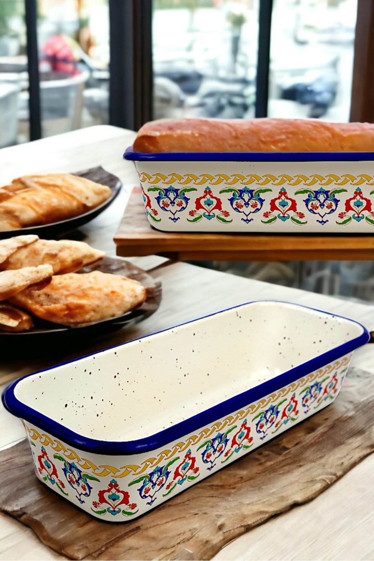 30/13 Emaye Baton Kek Ekmek Kalıbı 1,7Lt Fırın, Pişirme, Pasta, Çeyiz,