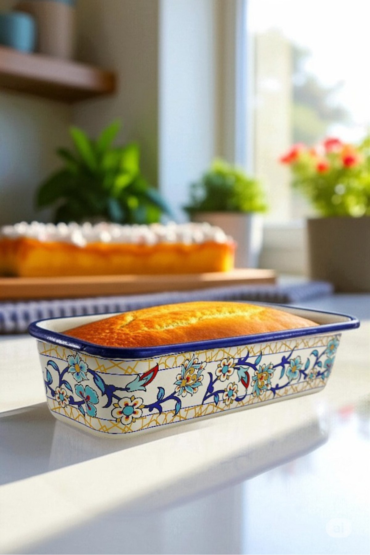 30/13 Emaye Baton Kek Ekmek Kalıbı 1,7Lt Fırın, Pişirme, Pasta, Çeyiz,