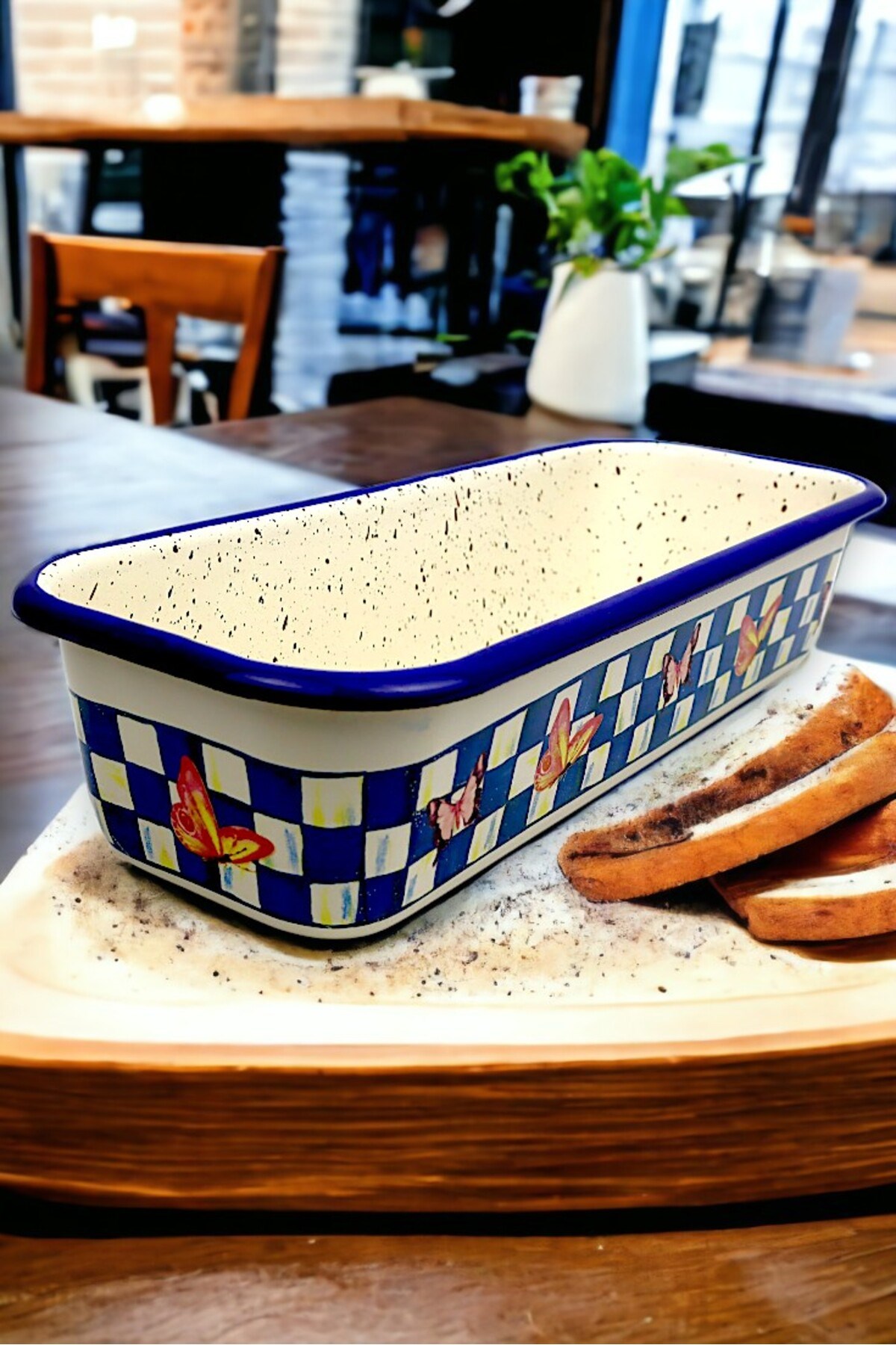 30/13 Emaye Baton Kek Ekmek Kalıbı 1,7Lt Fırın, Pişirme, Pasta, Çeyiz,