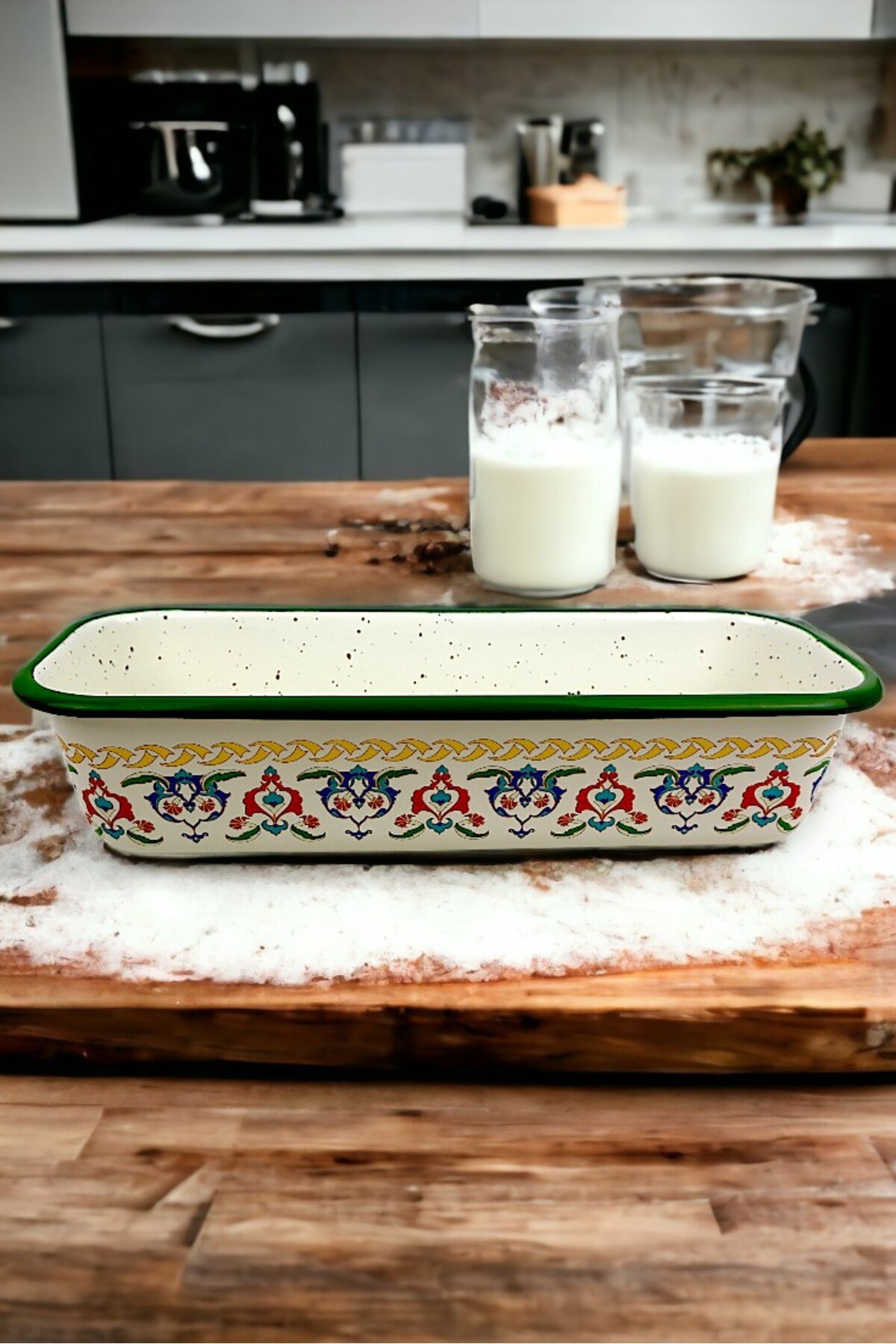 30/13 Emaye Baton Kek Ekmek Kalıbı 1,7Lt Fırın, Pişirme, Pasta, Çeyiz,
