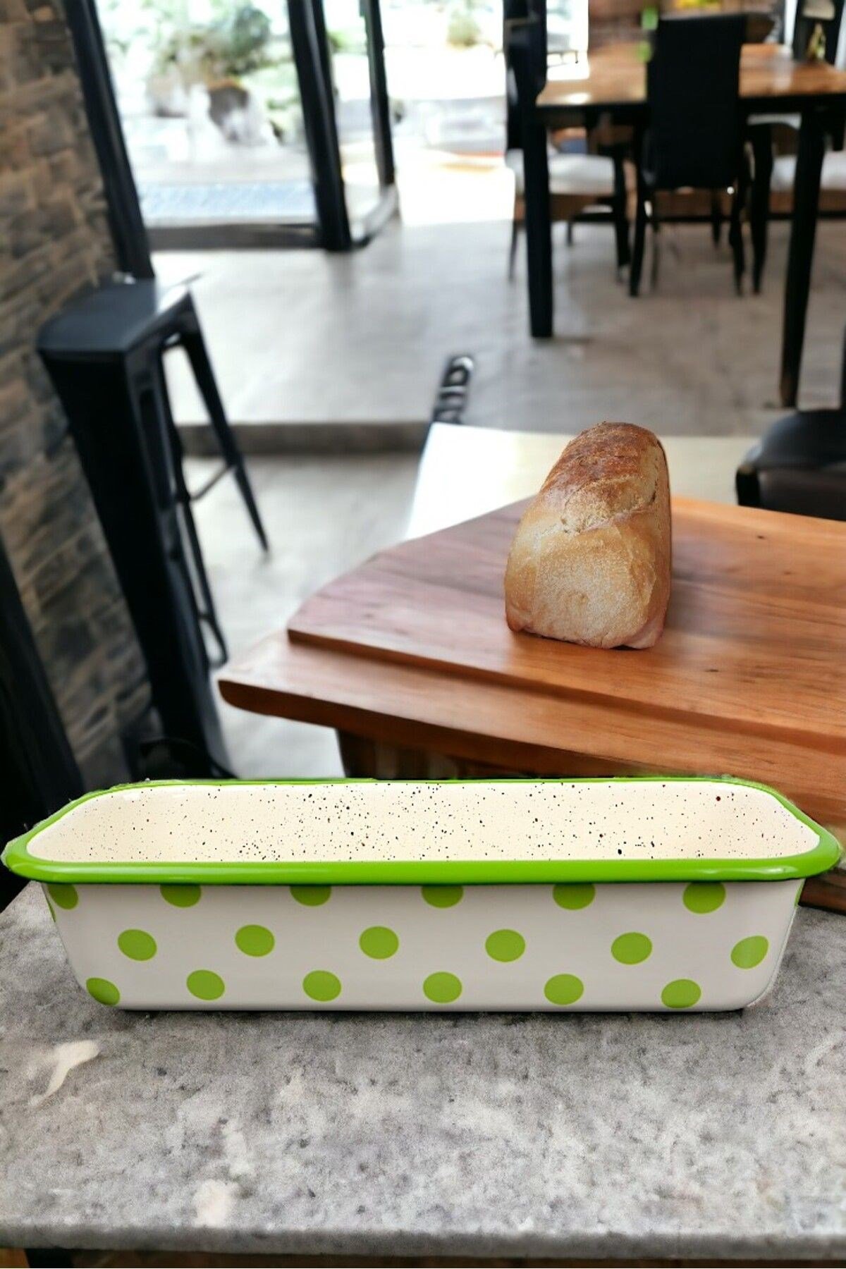 30/13 Emaye Baton Kek Ekmek Kalıbı 1,7Lt Fırın, Pişirme, Pasta, Çeyiz,
