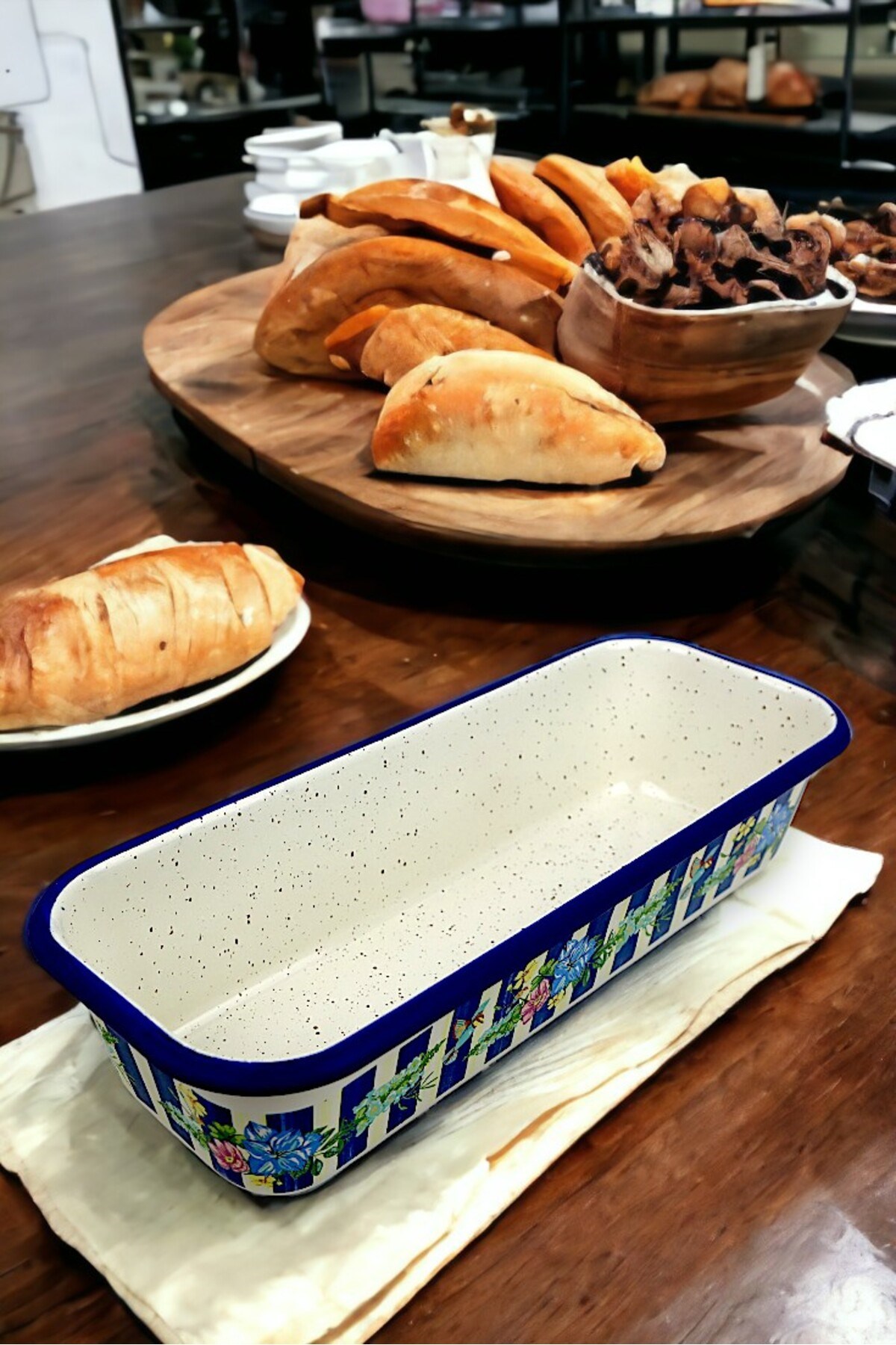 30/13 Emaye Baton Kek Ekmek Kalıbı 1,7Lt Fırın, Pişirme, Pasta, Çeyiz,