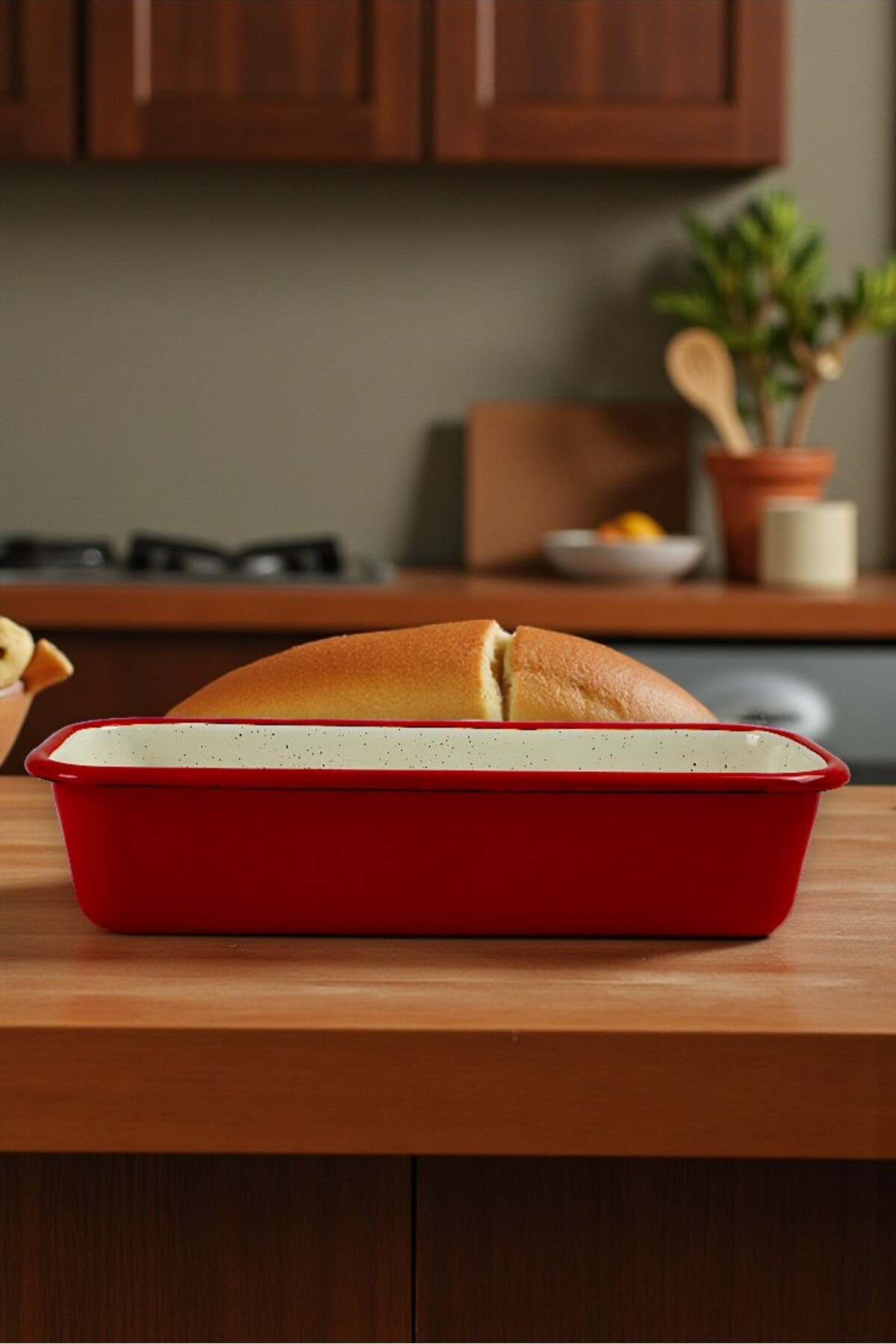 30/13 Emaye Baton Kek Ekmek Kalıbı 1,7Lt Fırın, Pişirme, Pasta, Çeyiz,