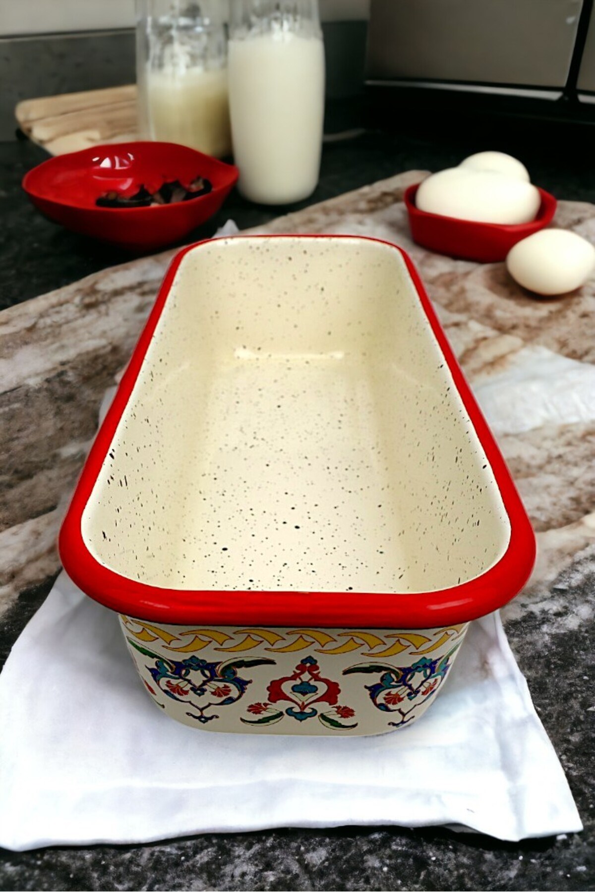 30/13 Emaye Baton Kek Ekmek Kalıbı 1,7Lt Fırın, Pişirme, Pasta, Çeyiz,