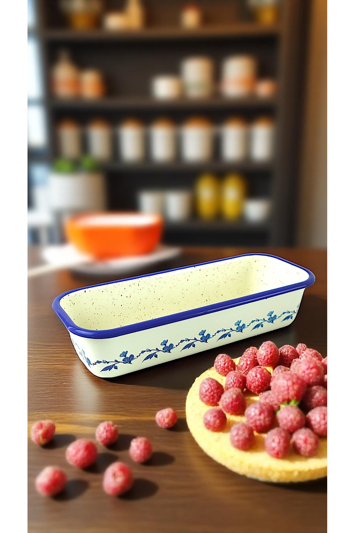 30/13 Emaye Baton Kek Ekmek Kalıbı 1,7Lt Fırın, Pişirme, Pasta, Çeyiz,