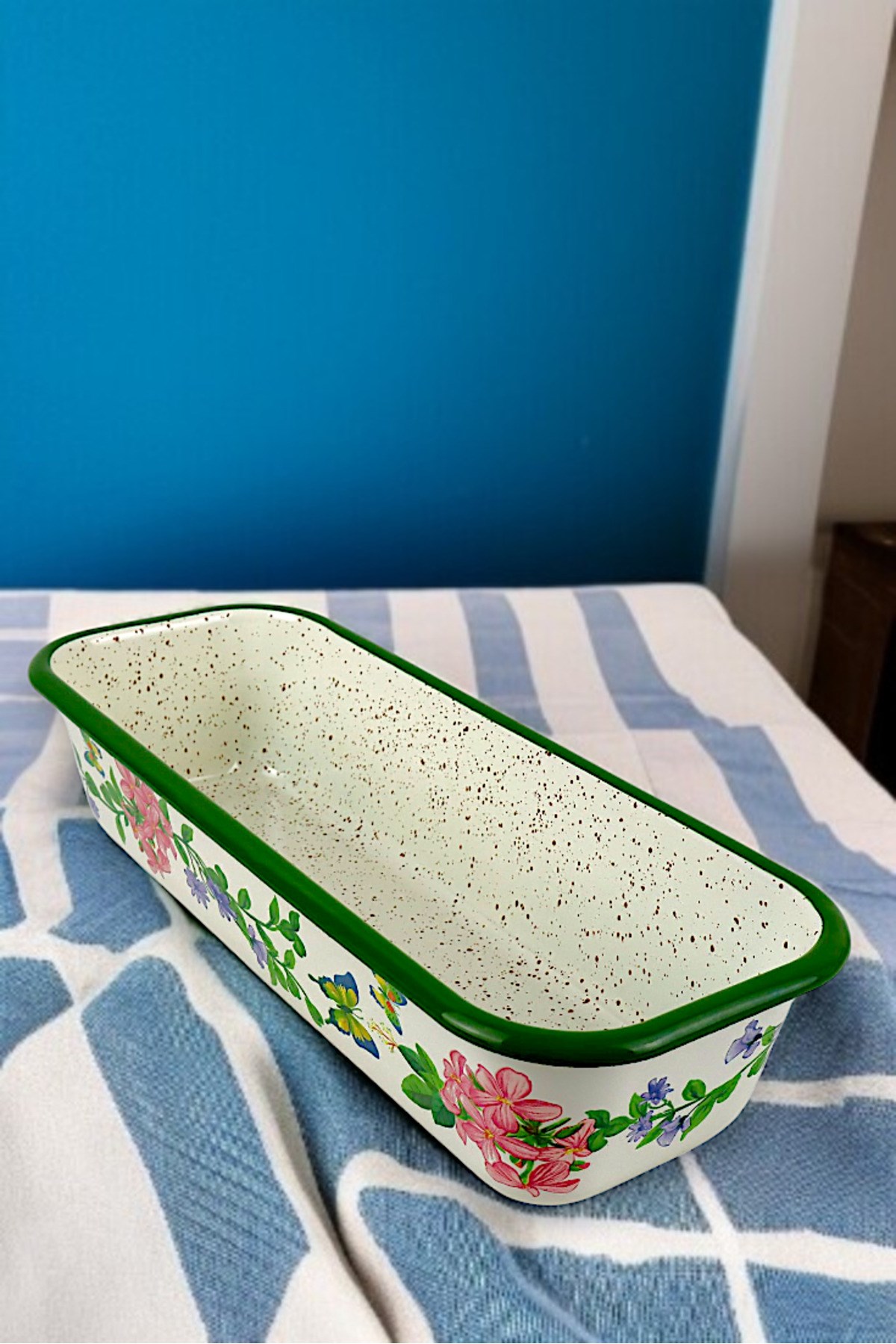 30/13 Emaye Baton Kek Ekmek Kalıbı 1,7Lt Fırın, Pişirme, Pasta, Çeyiz,