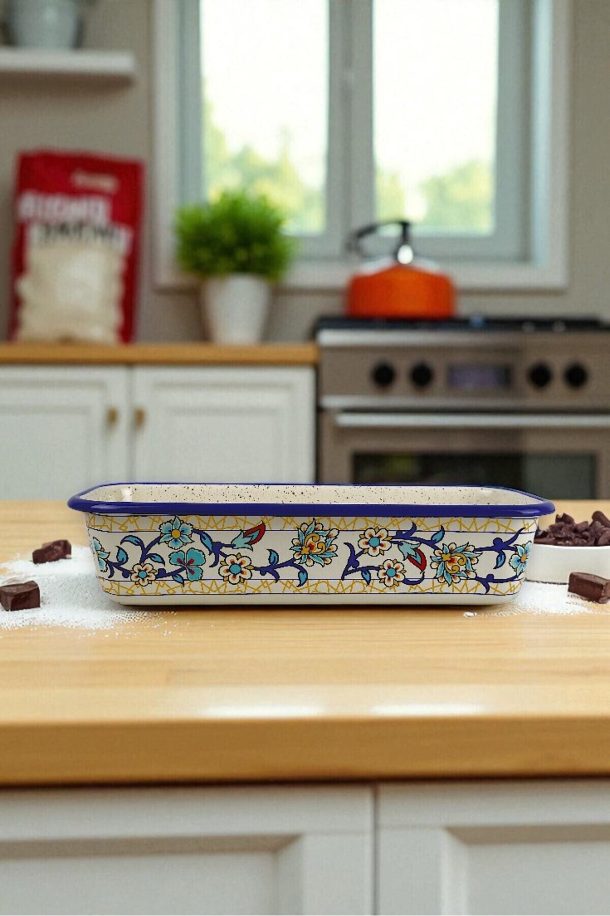 30/13 Emaye Baton Kek Ekmek Kalıbı 1,7Lt Fırın, Pişirme, Pasta, Çeyiz,