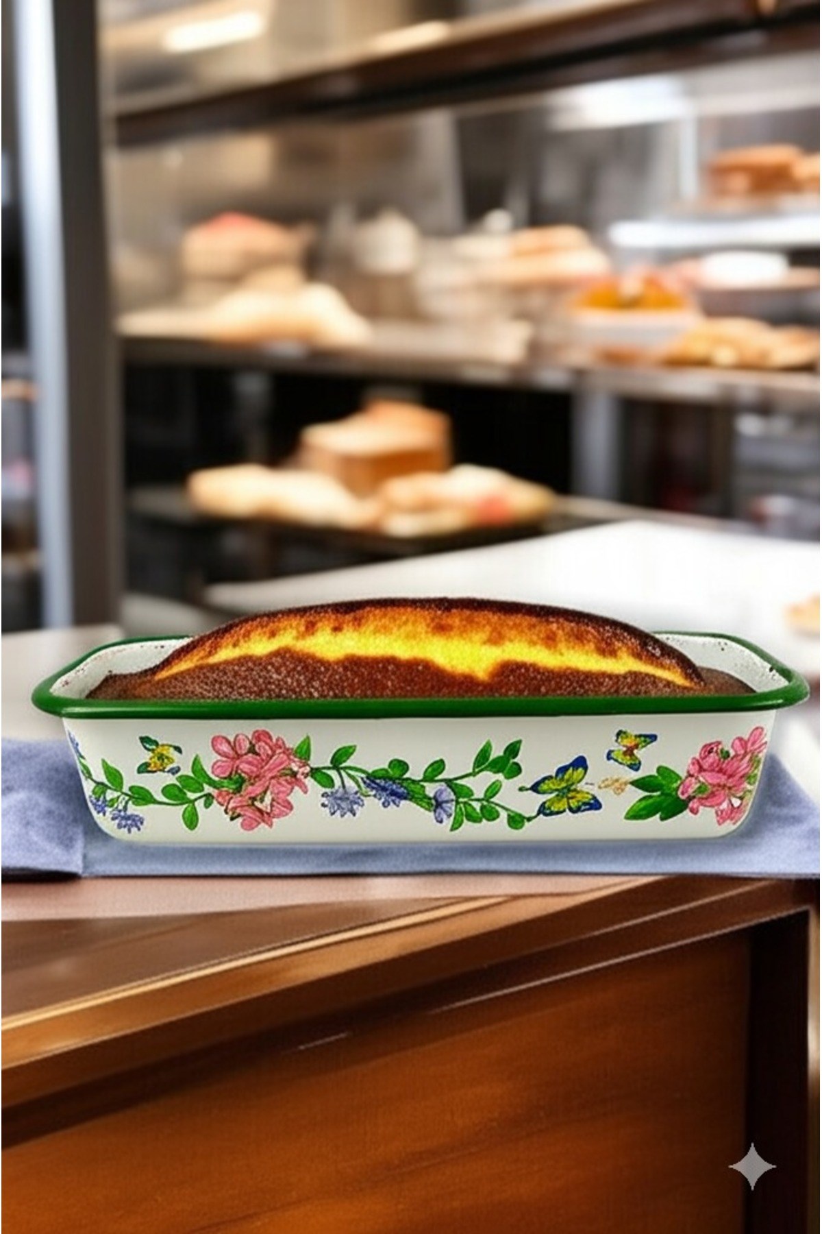 30/13 Emaye Baton Kek Ekmek Kalıbı 1,7Lt Fırın, Pişirme, Pasta, Çeyiz,