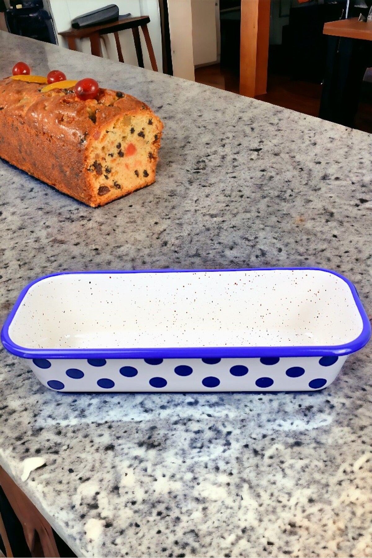 30/13 Emaye Baton Kek Ekmek Kalıbı 1,7Lt Fırın, Pişirme, Pasta, Çeyiz,