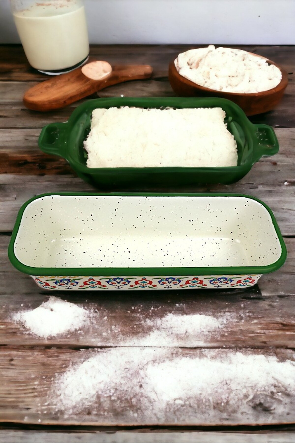 30/13 Emaye Baton Kek Ekmek Kalıbı 1,7Lt Fırın, Pişirme, Pasta, Çeyiz,