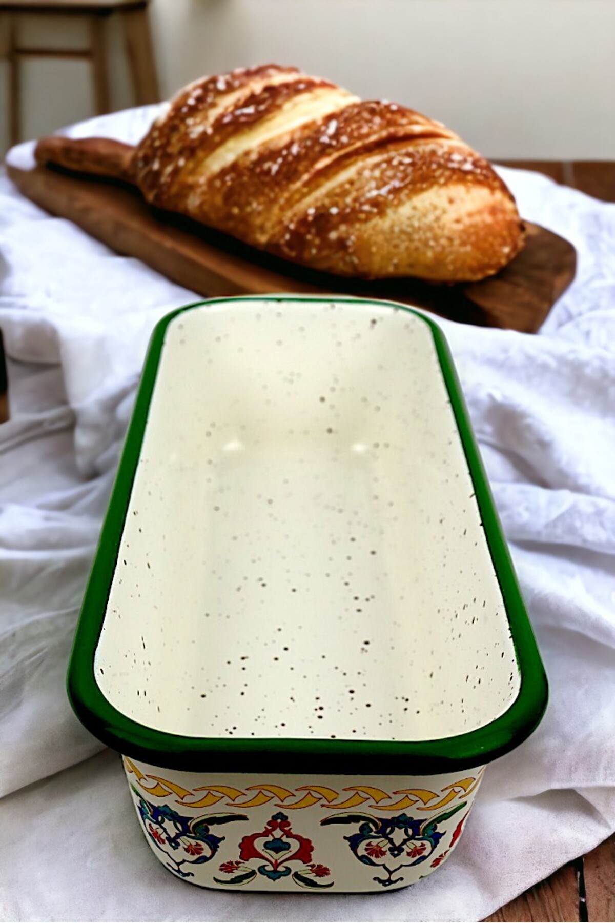30/13 Emaye Baton Kek Ekmek Kalıbı 1,7Lt Fırın, Pişirme, Pasta, Çeyiz,