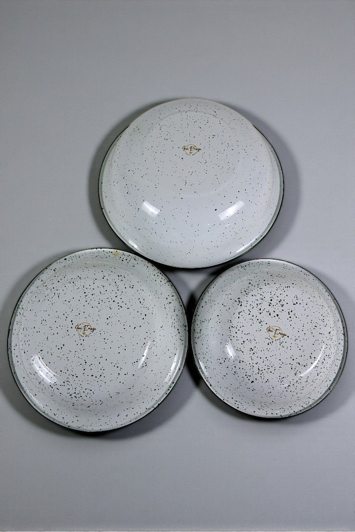 32 Cm-36 Cm-40 Cm 3 Lü Emaye Leğen Çırpma Ve Karıştırma Kabı, Hamur Leğeni,Meyvelik, Çeyiz, Hediye,