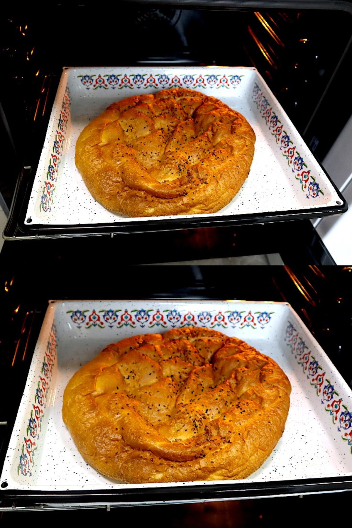 34x37 No Emaye Fırın Tepsi Dikdörtgen Tepsi 37 Cm