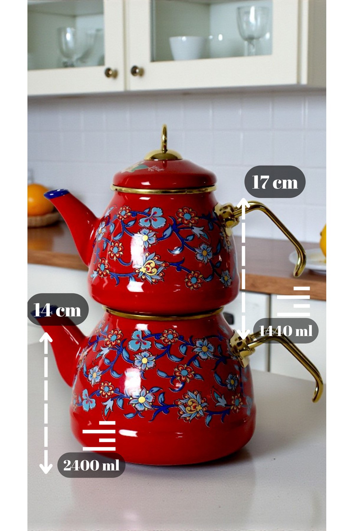 3,5Lt Emaye Çaydanlık Takımı