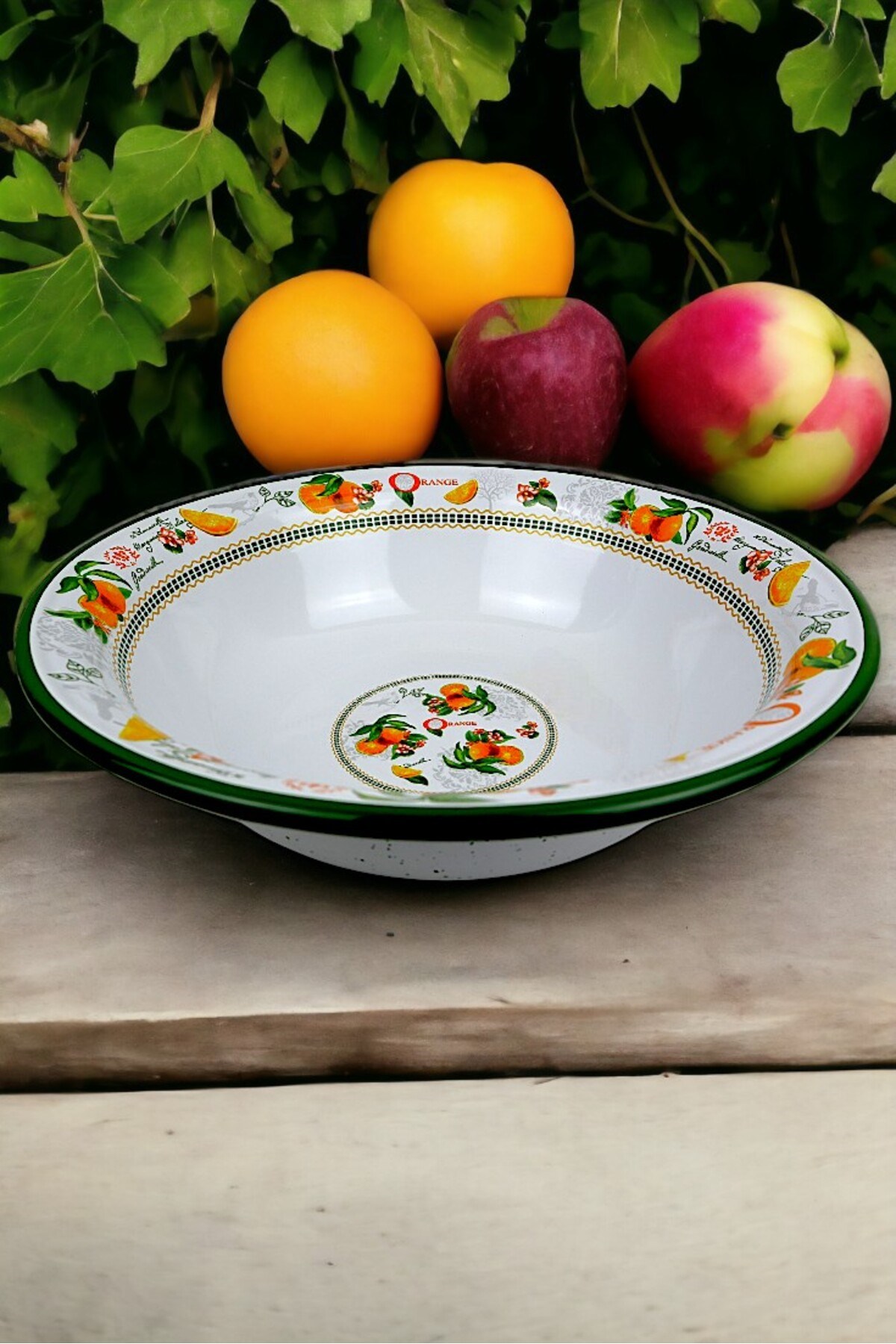 36 Cm 4,5 Litre Emaye Leğen Çırpma ve Karıştırma Kabı, Hamur Leğeni. Meyvelik. Çeyiz.  Büyük Kase