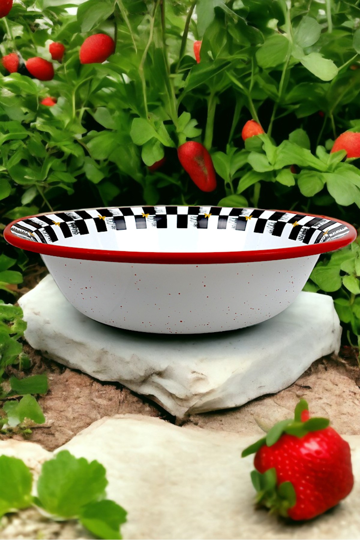 36 Cm 4,5 Litre Emaye Leğen Çırpma ve Karıştırma Kabı, Hamur Leğeni. Meyvelik. Çeyiz.  Büyük Kase