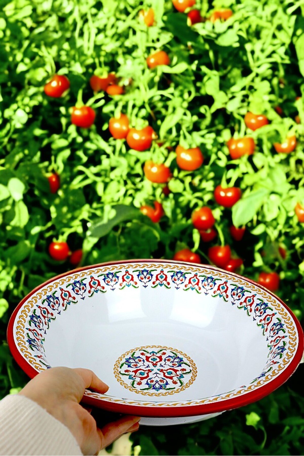 36 Cm 4,5 Litre Emaye Leğen Çırpma ve Karıştırma Kabı, Hamur Leğeni. Meyvelik. Çeyiz.  Büyük Kase
