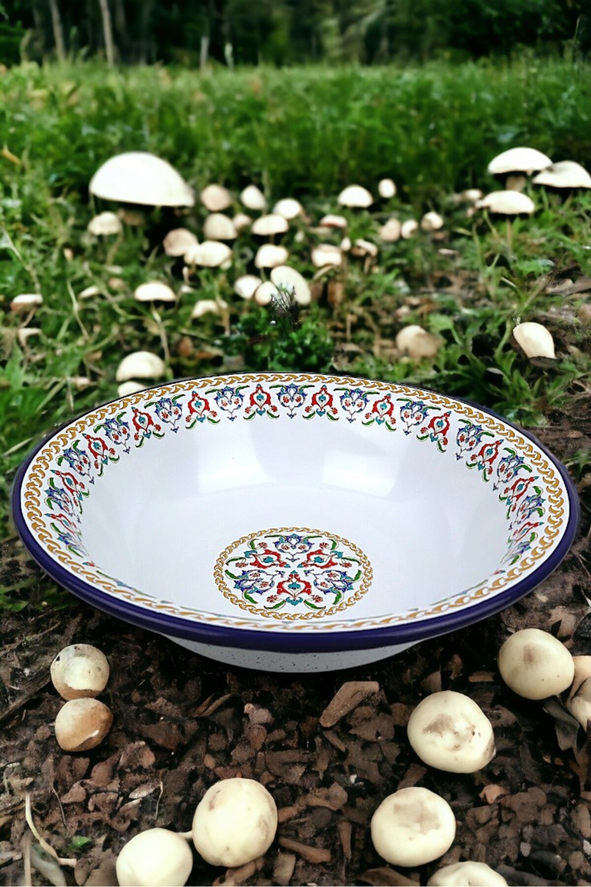 36 Cm 4,5 Litre Emaye Leğen Çırpma ve Karıştırma Kabı, Hamur Leğeni. Meyvelik. Çeyiz.  Büyük Kase
