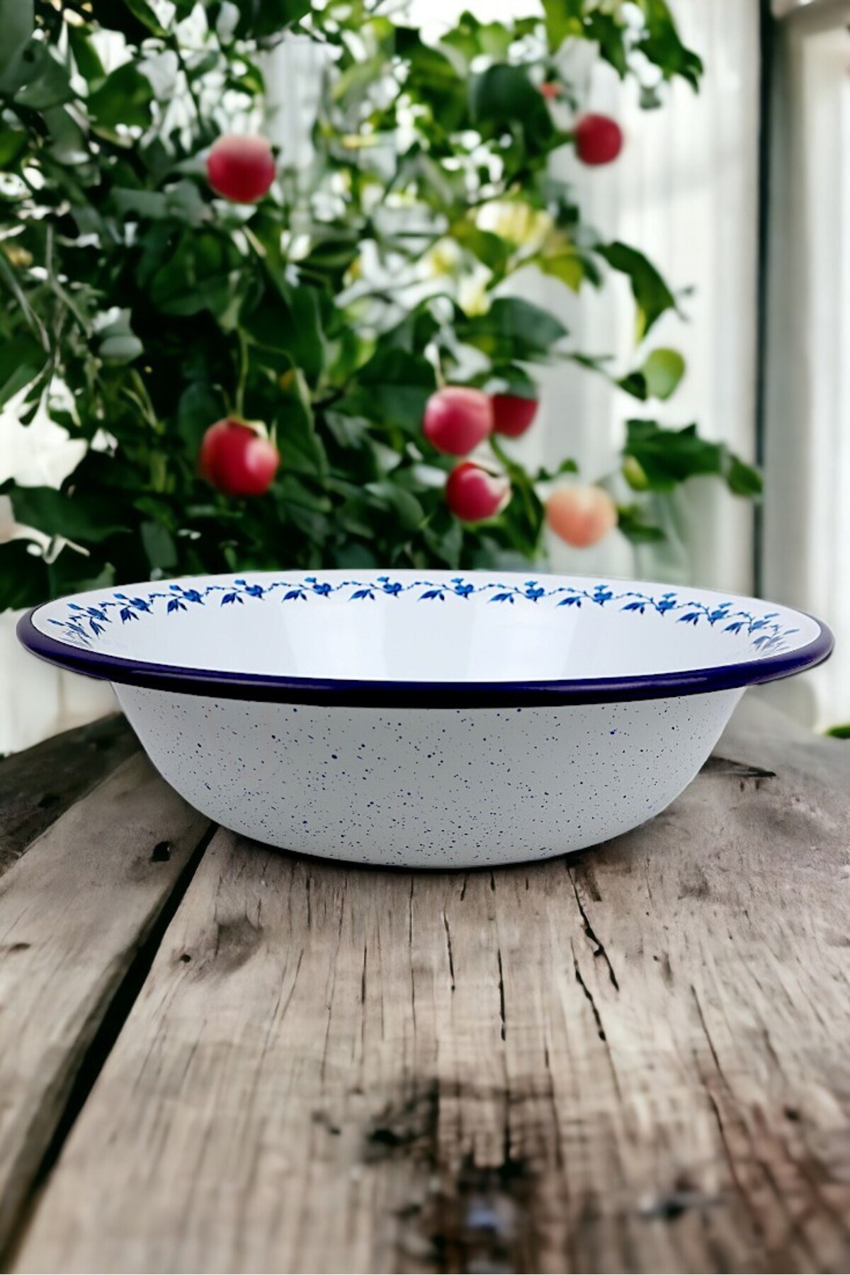 36 Cm 4,5 Litre Emaye Leğen Çırpma ve Karıştırma Kabı, Hamur Leğeni. Meyvelik. Çeyiz.  Büyük Kase