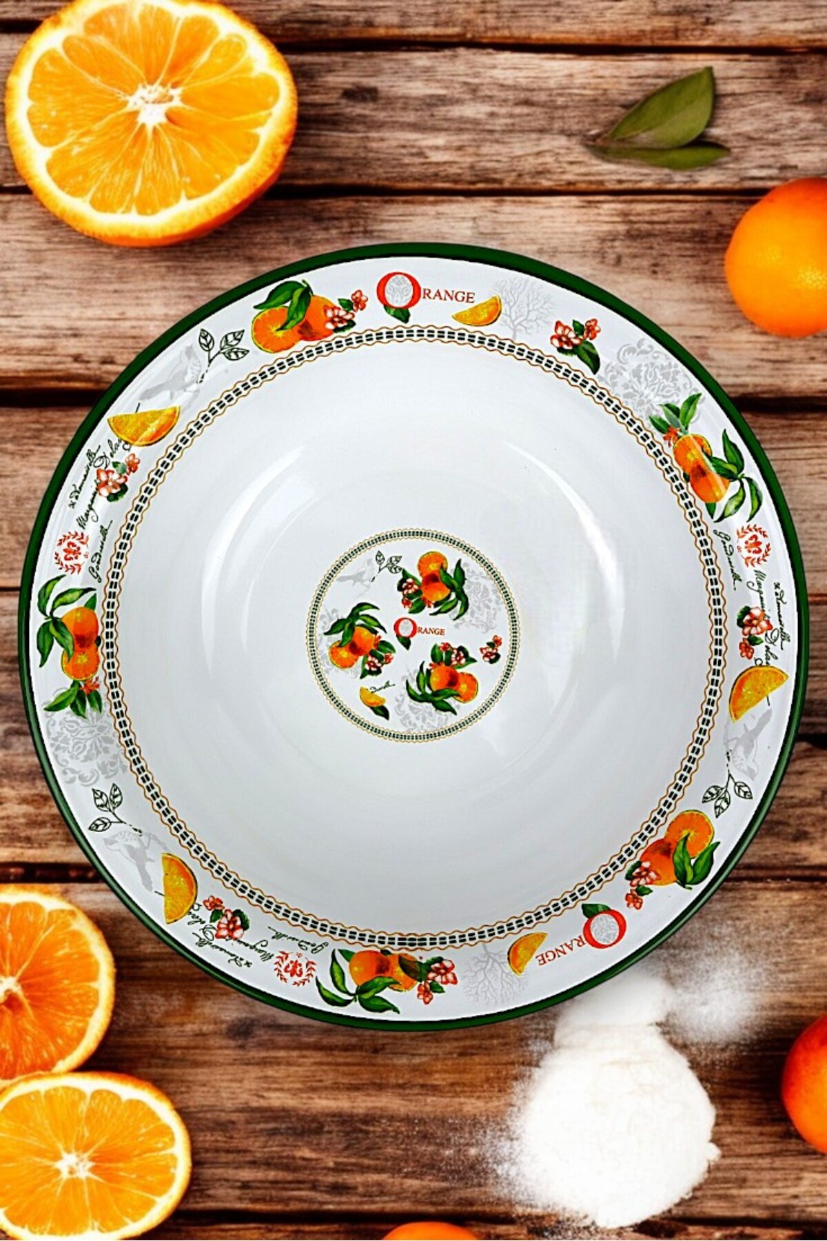 36 Cm 4,5 Litre Emaye Leğen Çırpma ve Karıştırma Kabı, Hamur Leğeni. Meyvelik. Çeyiz.  Büyük Kase