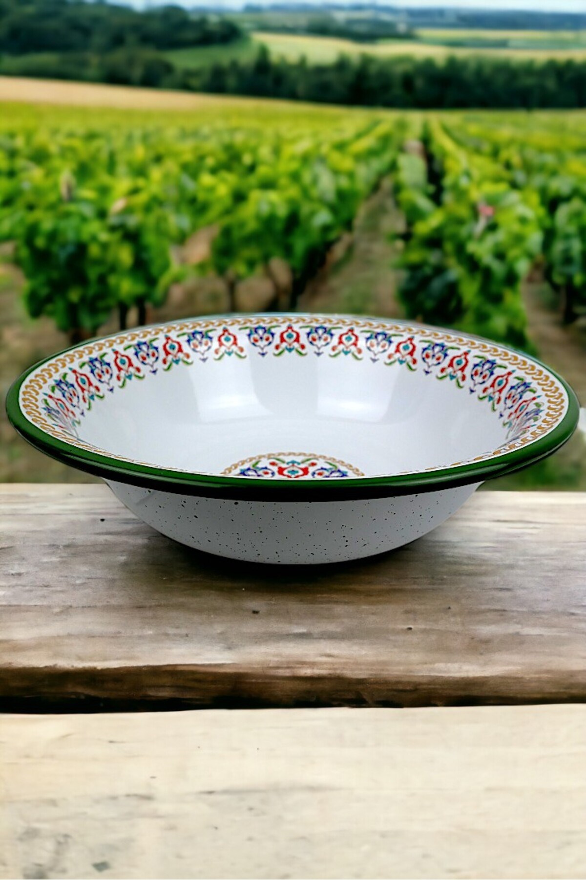 36 Cm 4,5 Litre Emaye Leğen Çırpma ve Karıştırma Kabı, Hamur Leğeni. Meyvelik. Çeyiz.  Büyük Kase