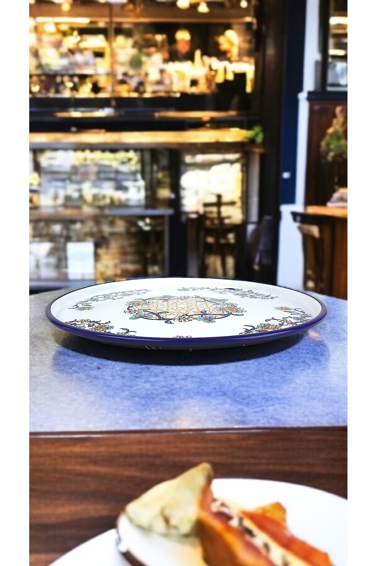 36 No beyaz Sunum Servis Tabağı Tepsisi Supla Pasta Tabağı Servis Tabağı Çeyiz Hediye ~ 36cm