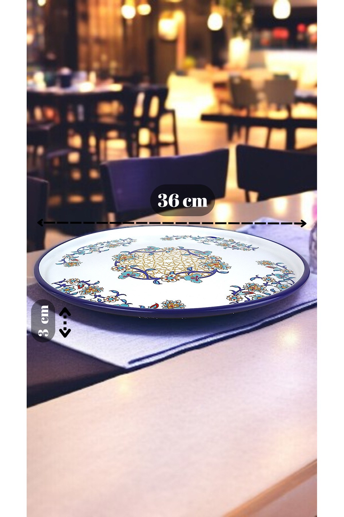 36 No beyaz Sunum Servis Tabağı Tepsisi Supla Pasta Tabağı Servis Tabağı Çeyiz Hediye ~ 36cm