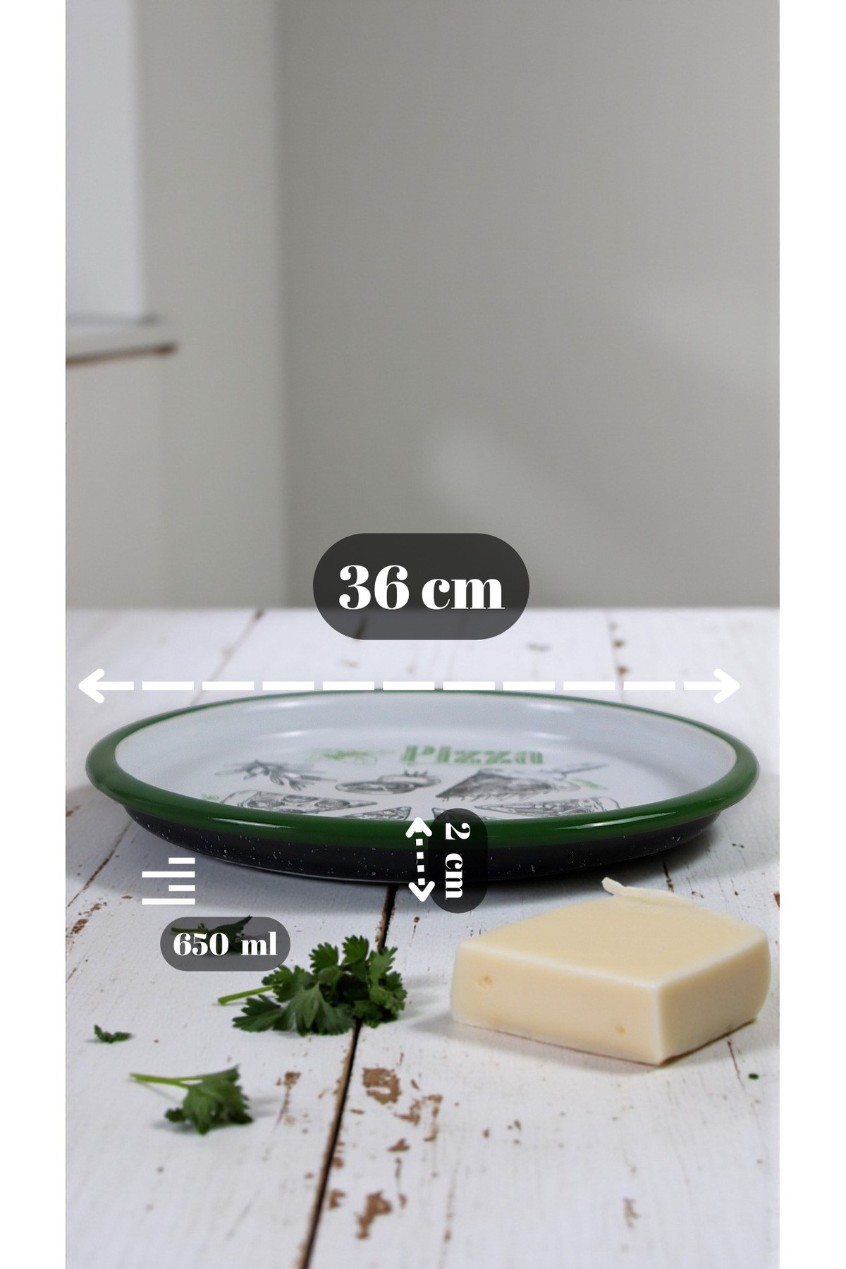 36 No Pizza Tabağı Tepsisi Supla Pasta Tabağı Servis Tabağı.fırın Tepsi 36cm